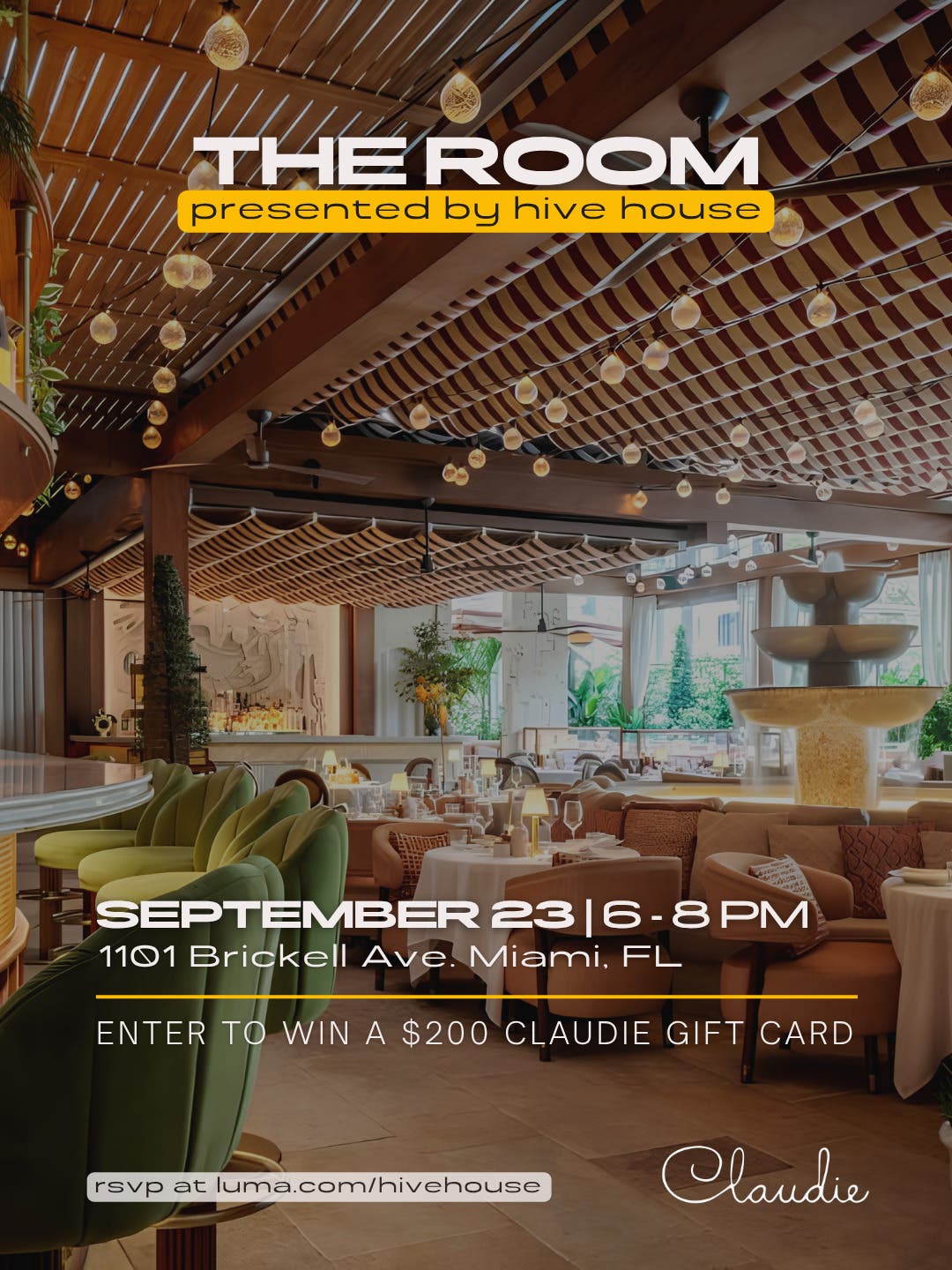 Hive House Presents: The Room at Claudie
