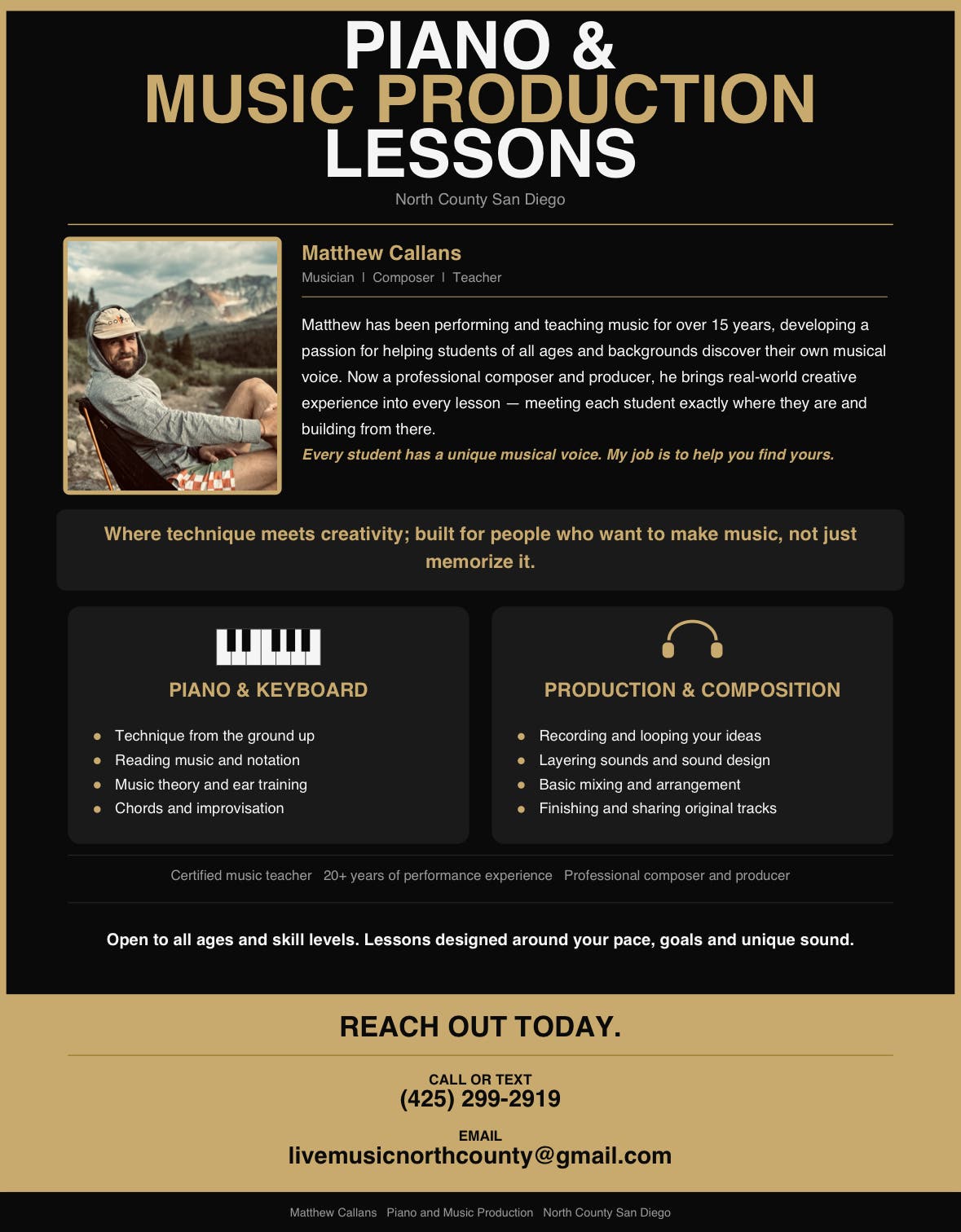 Learn Piano and Music Production this Summer! (all ages!) 