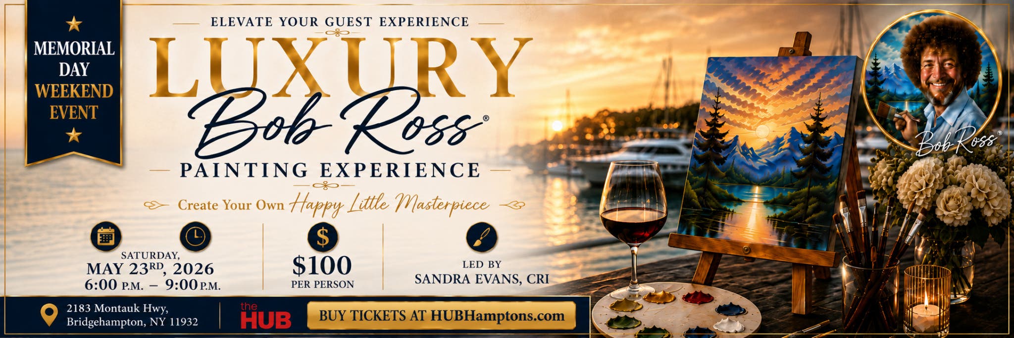 The HUB's Luxury Bob Ross Painting Experience