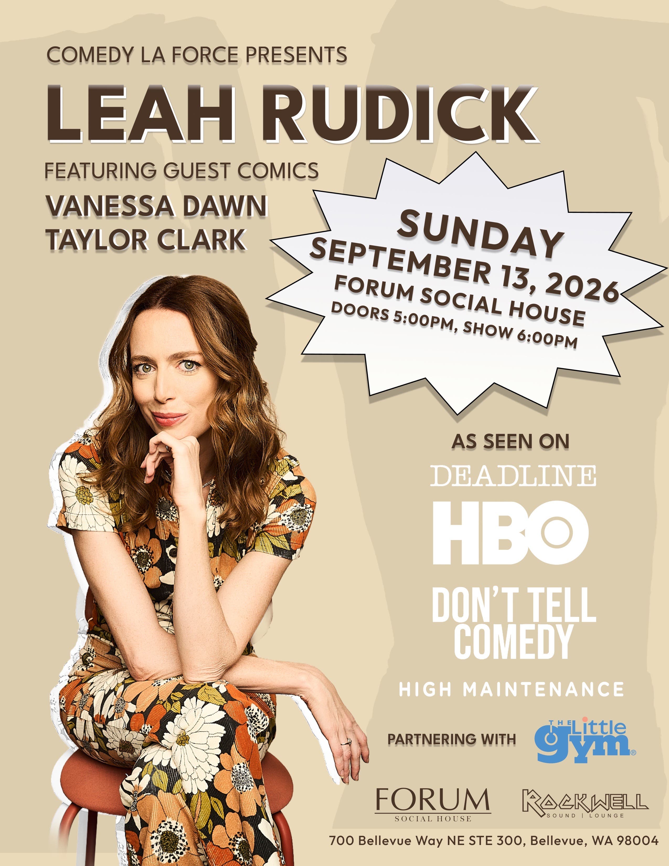 Leah Rudick at Forum Social House in Bellevue 