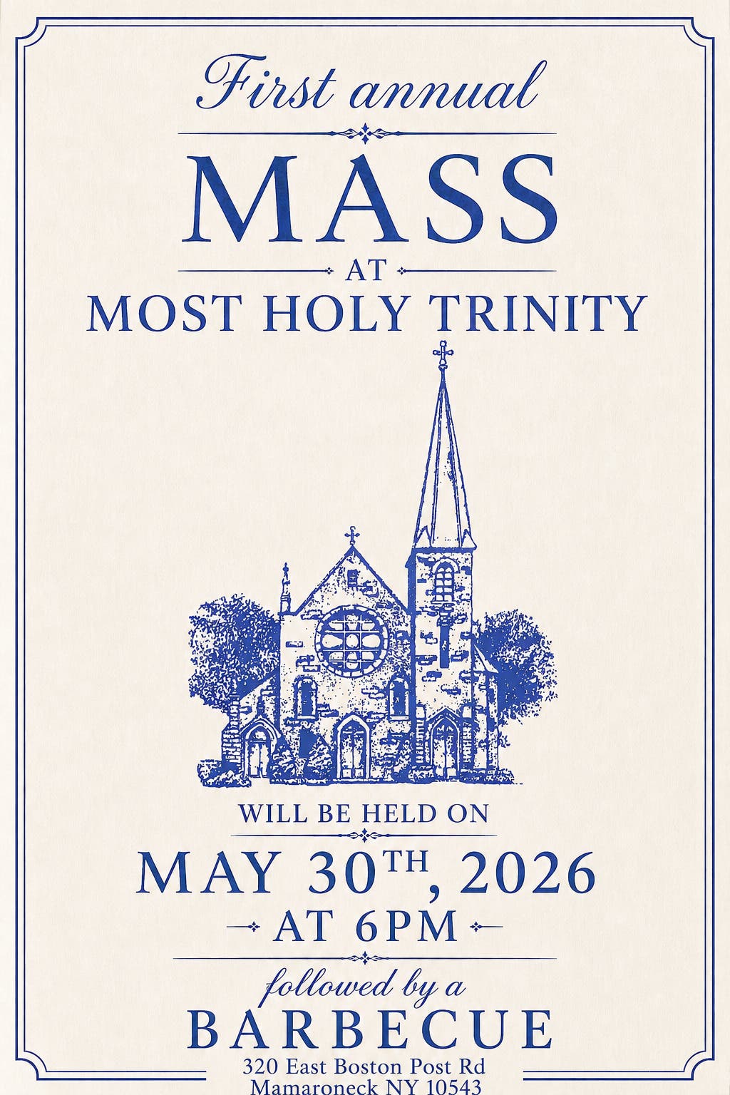 First Annual Most Holy Trinity Mass