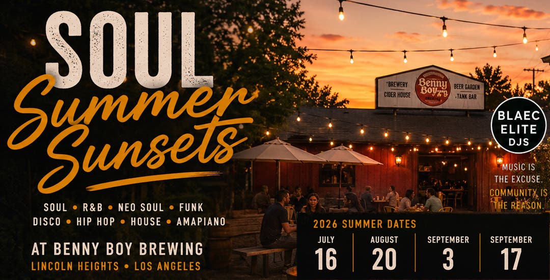 July 16th  √√ SOUL SUMMER SUNSETS @ Benny Boy Brewing √√
