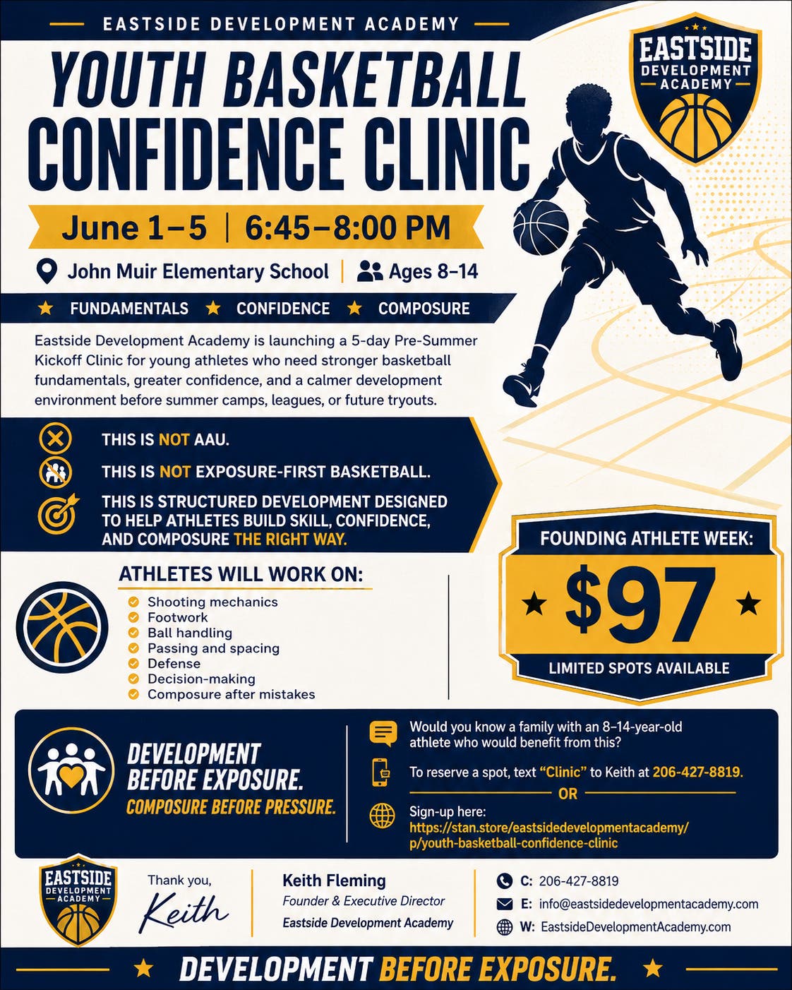 Youth Basketball Confidence Clinic