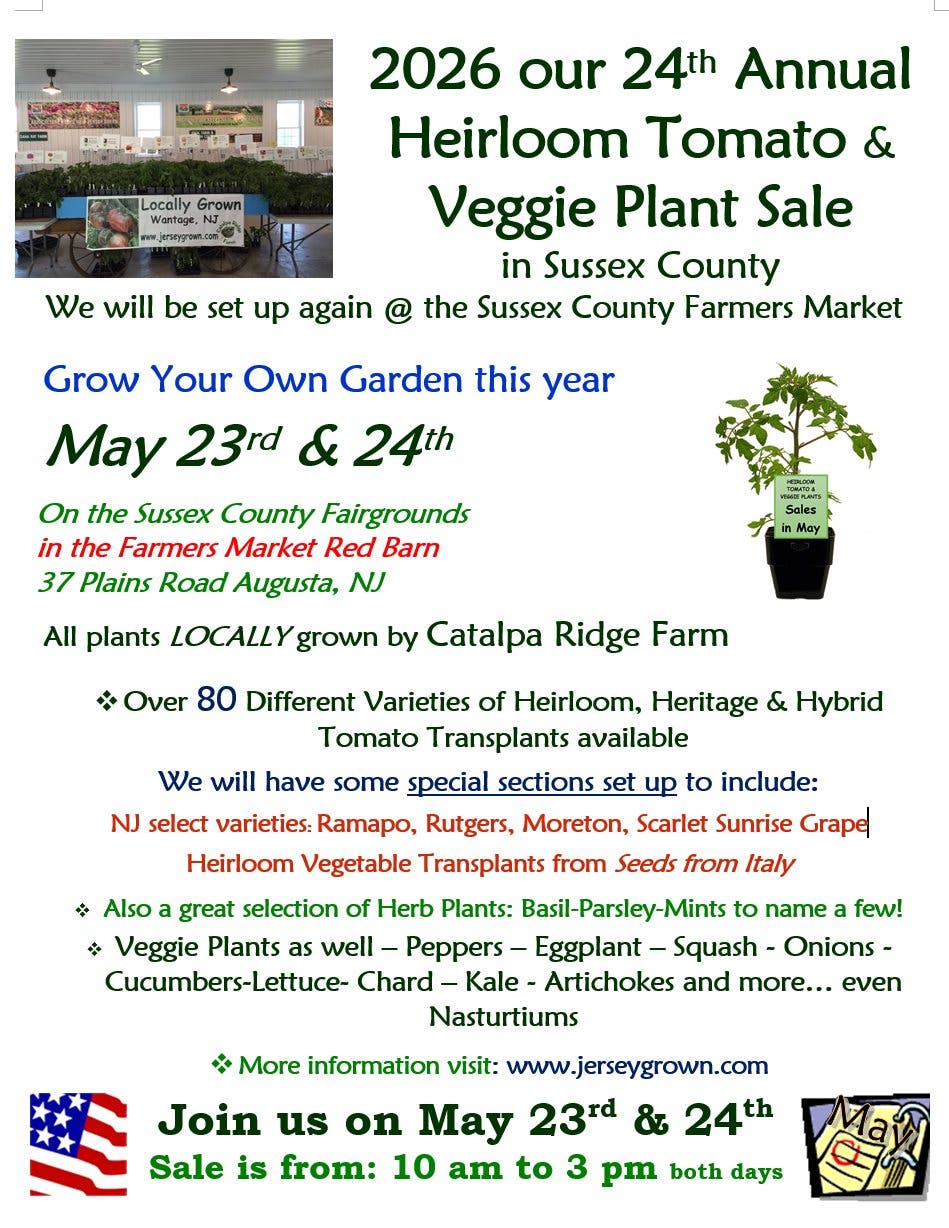 24th Annual Heirloom Tomato and Veggie Plant Sale