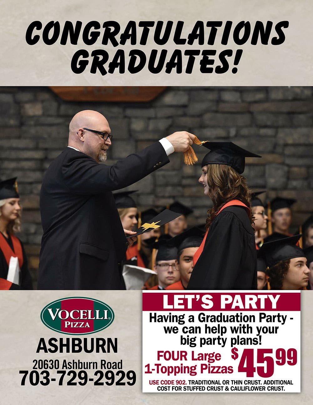 Vocelli Pizza Ashburn Offers Graduation Party Deal for Class of 2026 Families