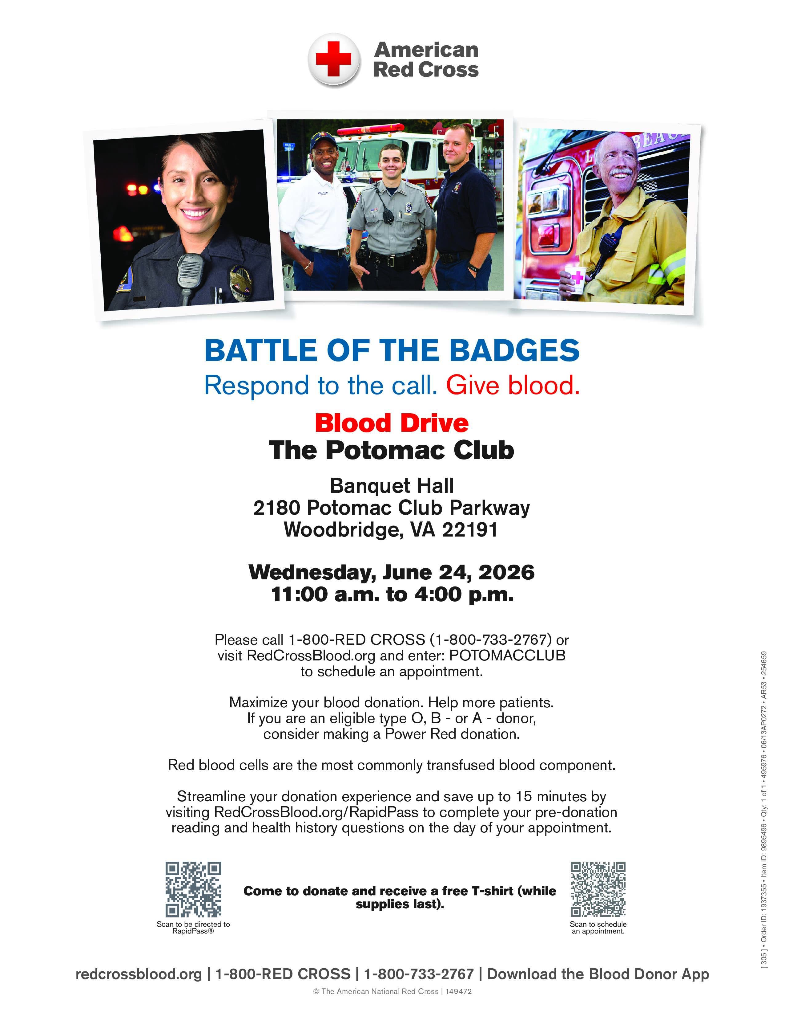 Battle Of The Badges Blood Drive