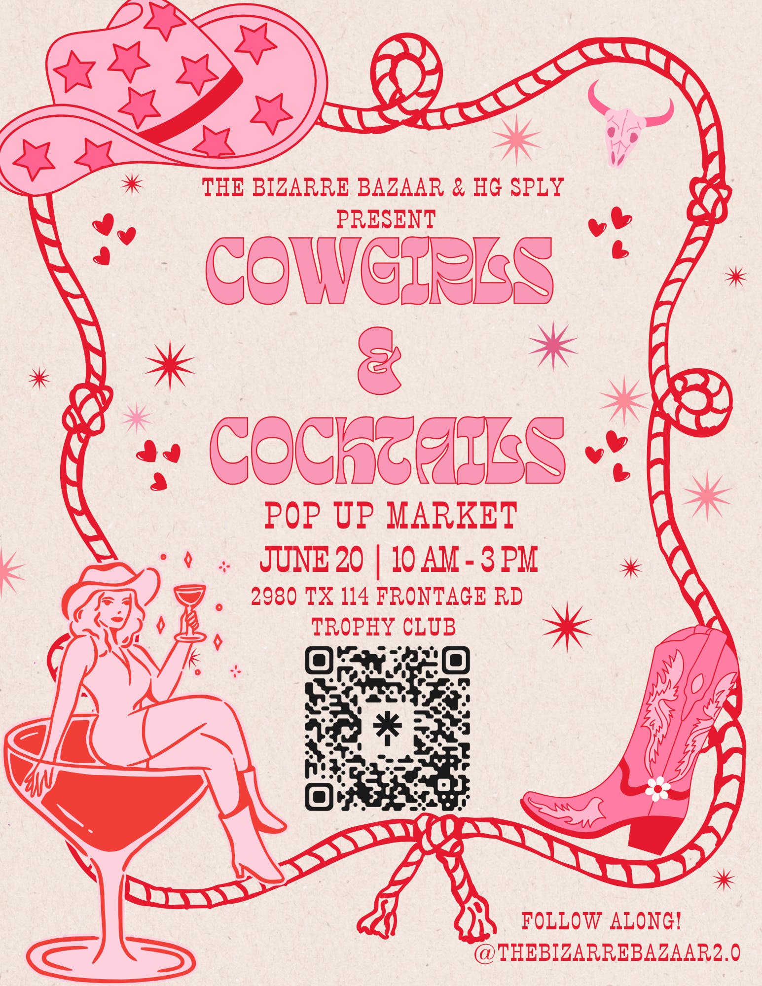 Bizarre Bazaar x HG Sply Co. presents: Cowgirls & Cocktails Popup