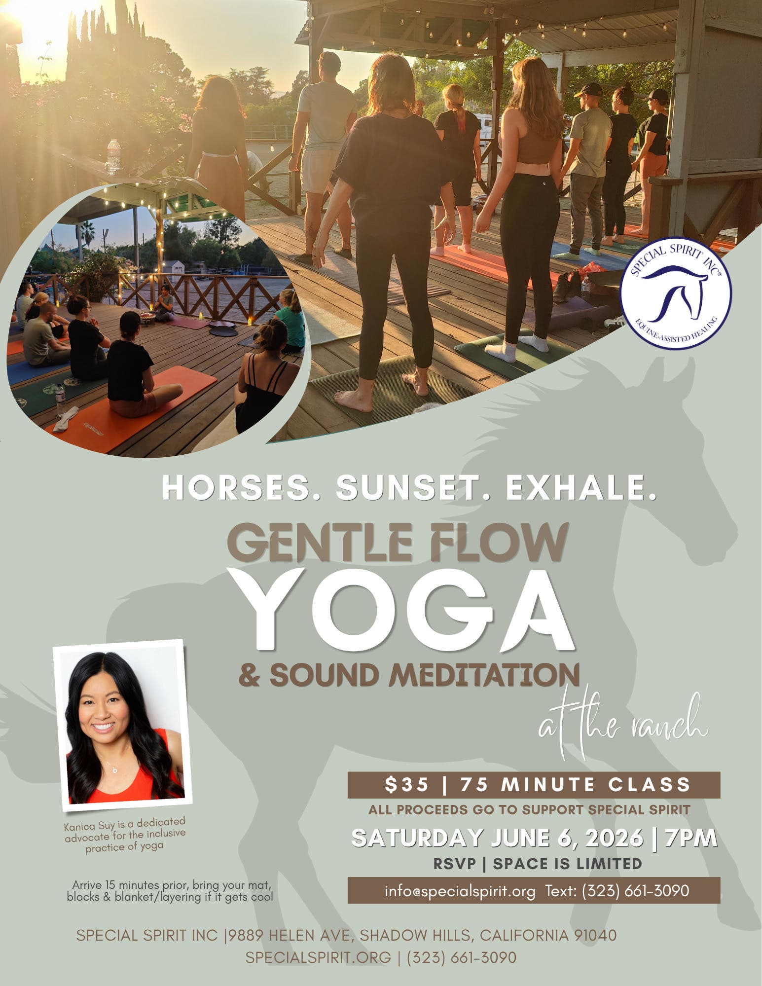 Gentle Flow Yoga & Sound Meditation Fundraiser at the Ranch