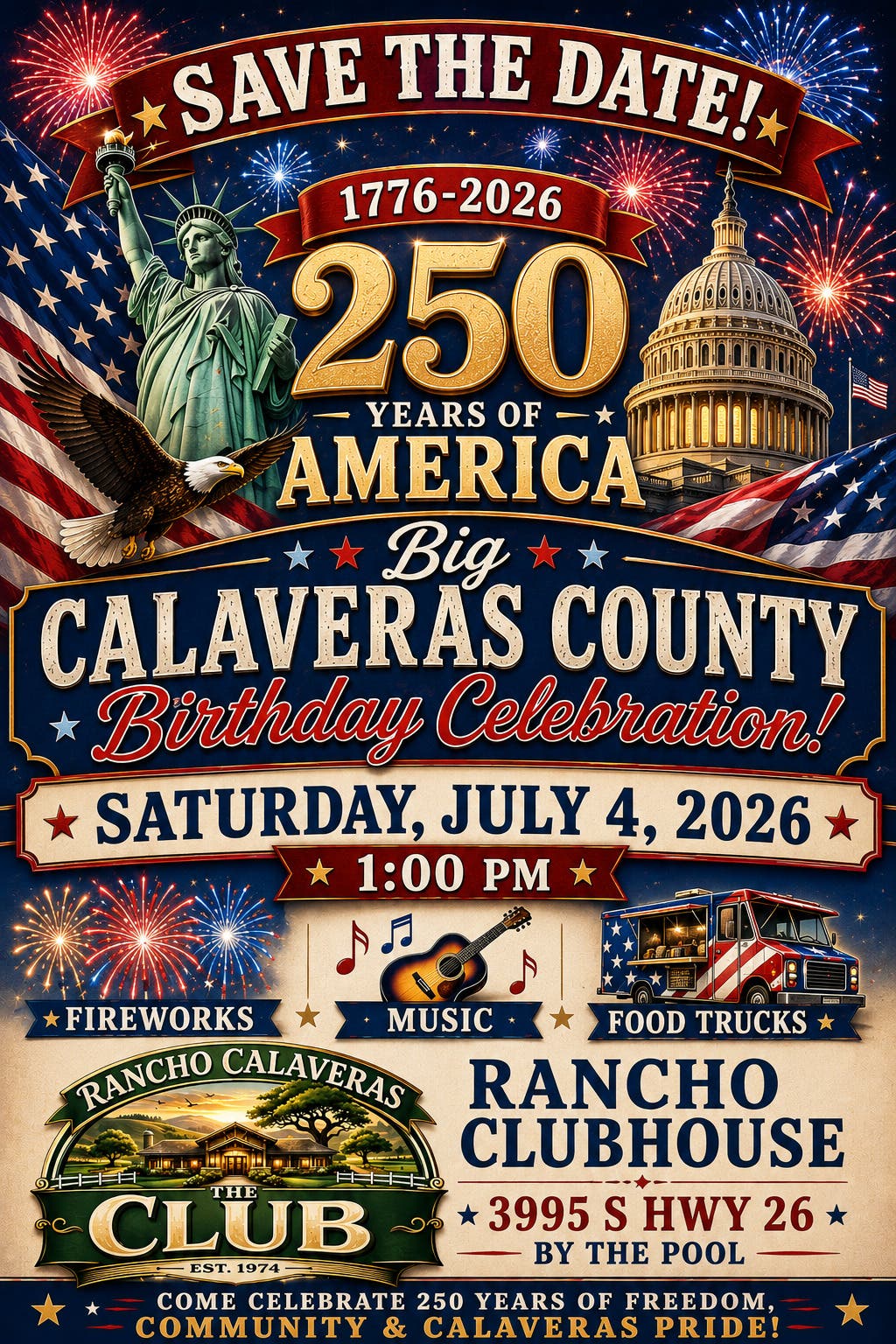 250 Years Of America Big Calaveras County Birthday Celebration