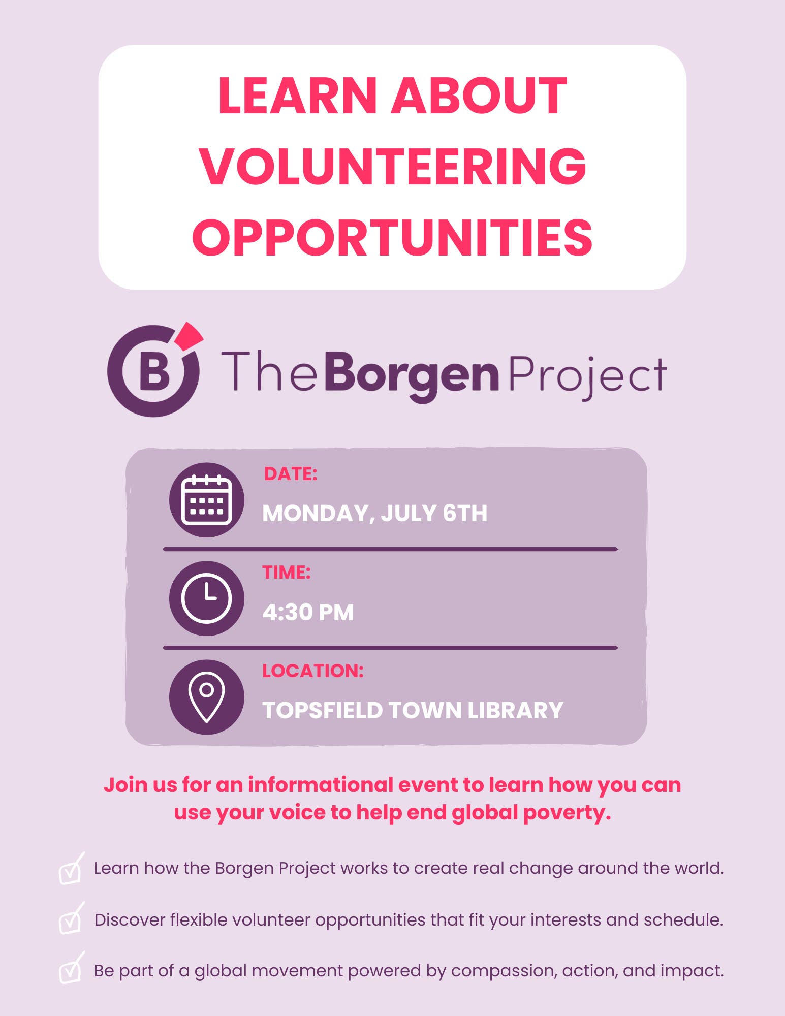 Learn About Volunteering Opportunities - The Borgen Project