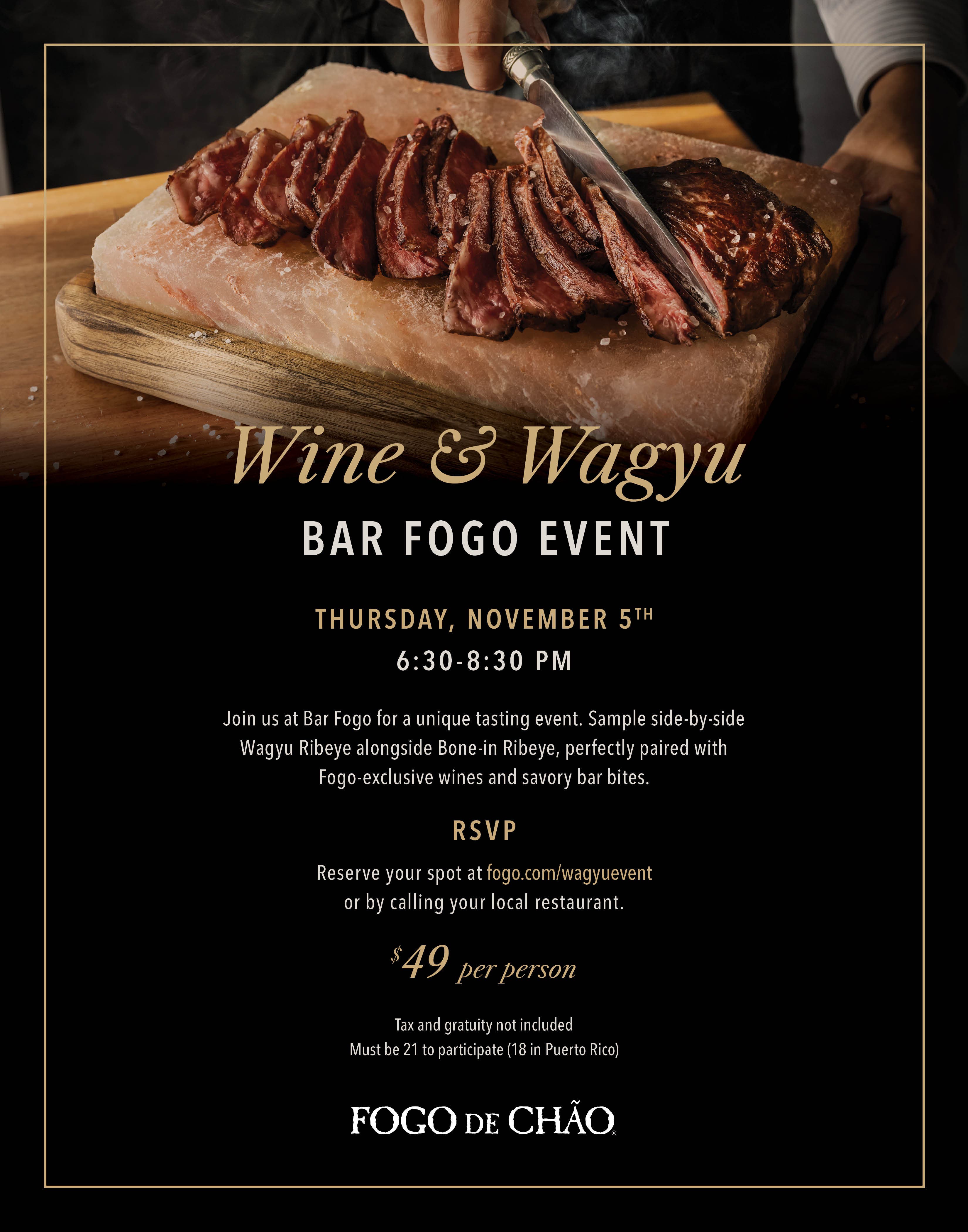 Bar Fogo Wine & Wagyu Event