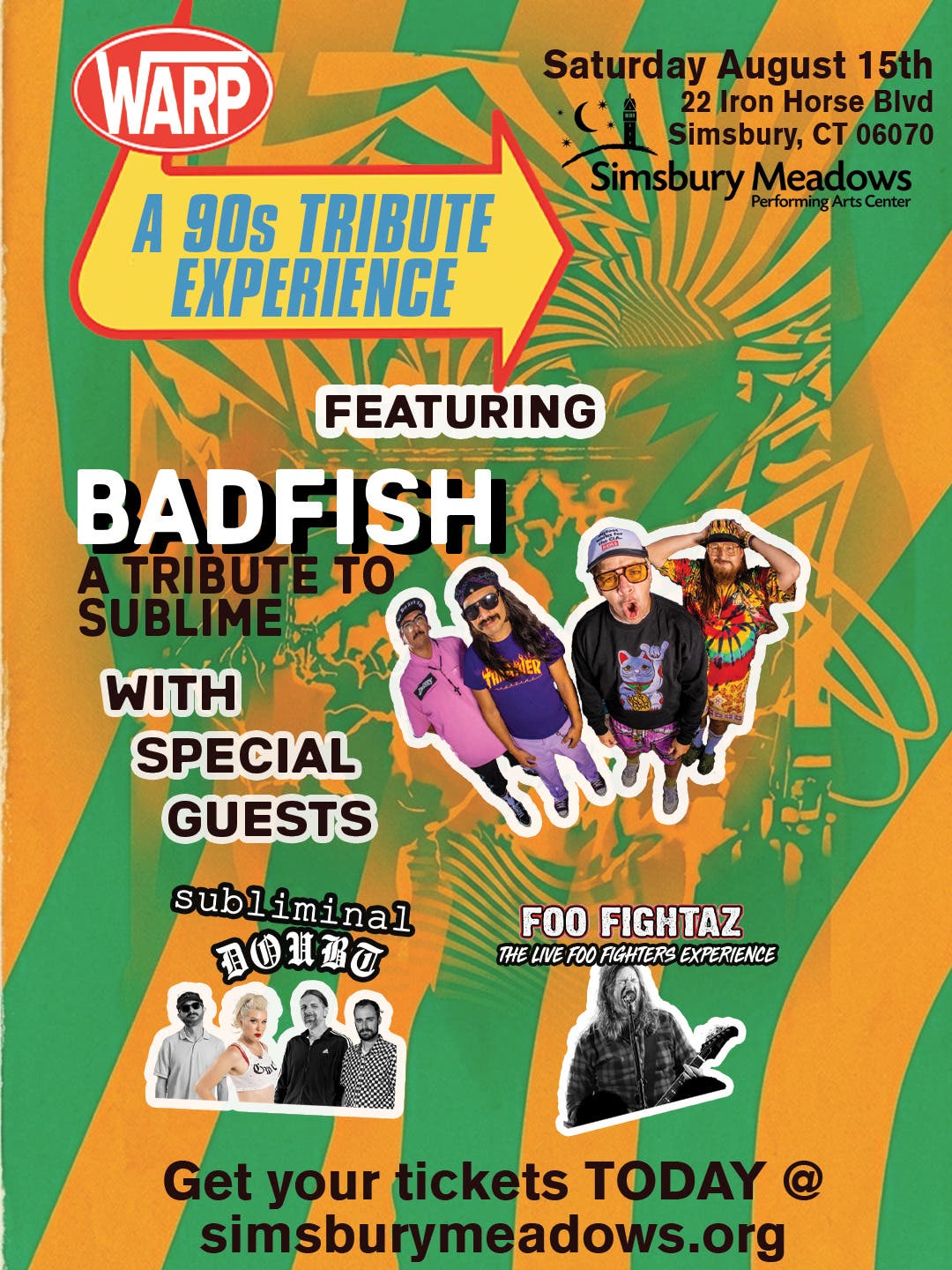 WARP: A 90s Tribute Experience feat. Badfish - A Tribute to Sublime, Foo Fightaz & Subliminal Doubt