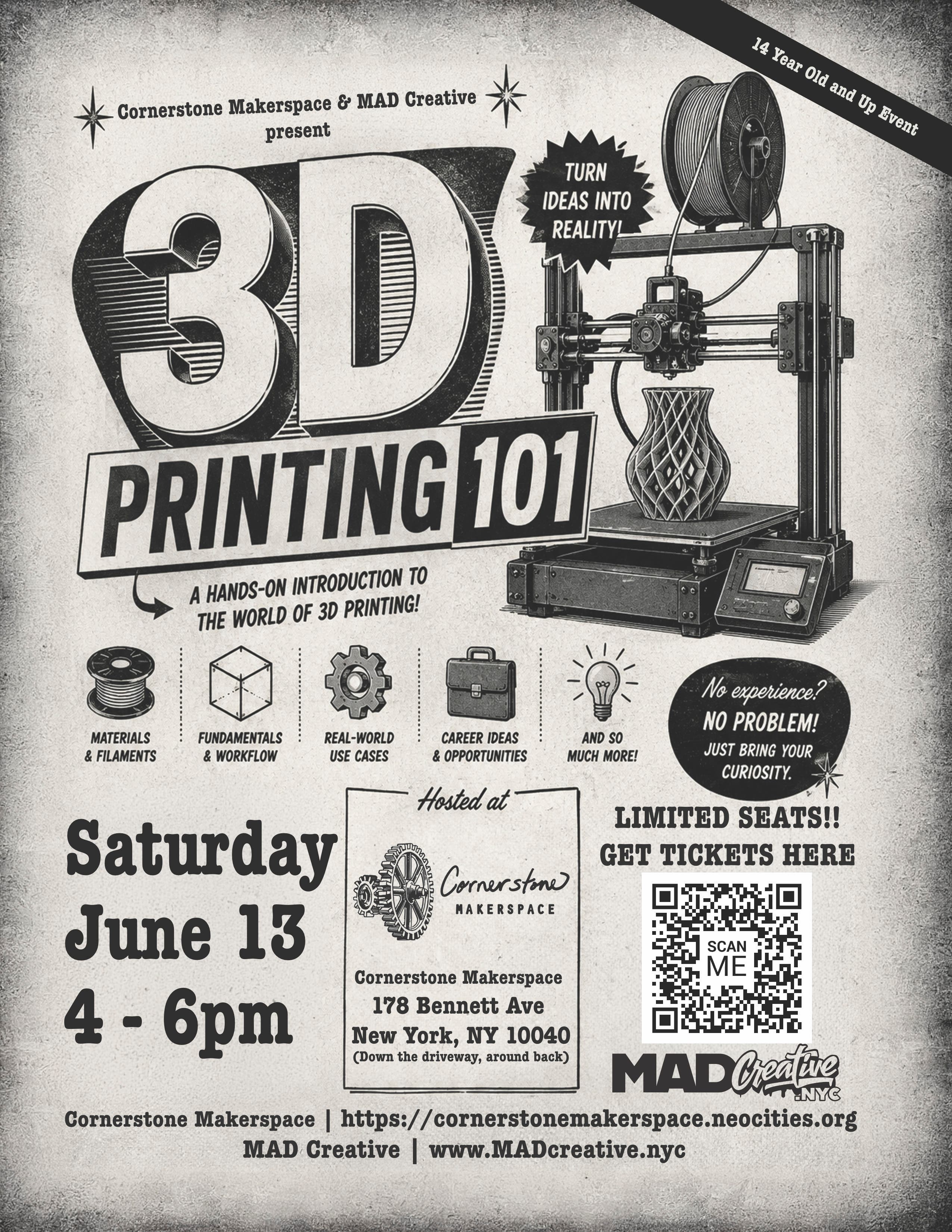 Intro 3D Printing class! LIMTED SEATS