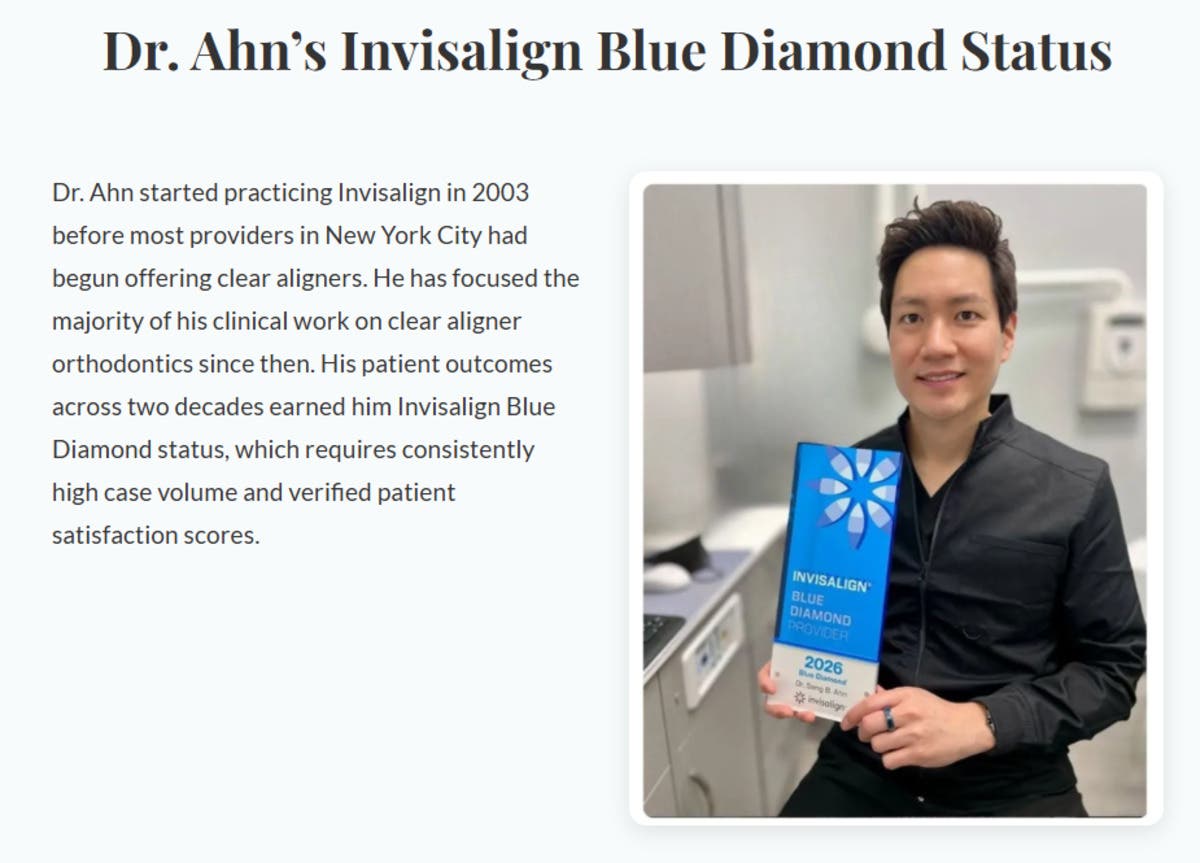 209 NYC Dental Celebrates Dr. Sang (Ben) Ahn’s Blue Diamond Status and 4,000+ Clear Orthodontic Alig