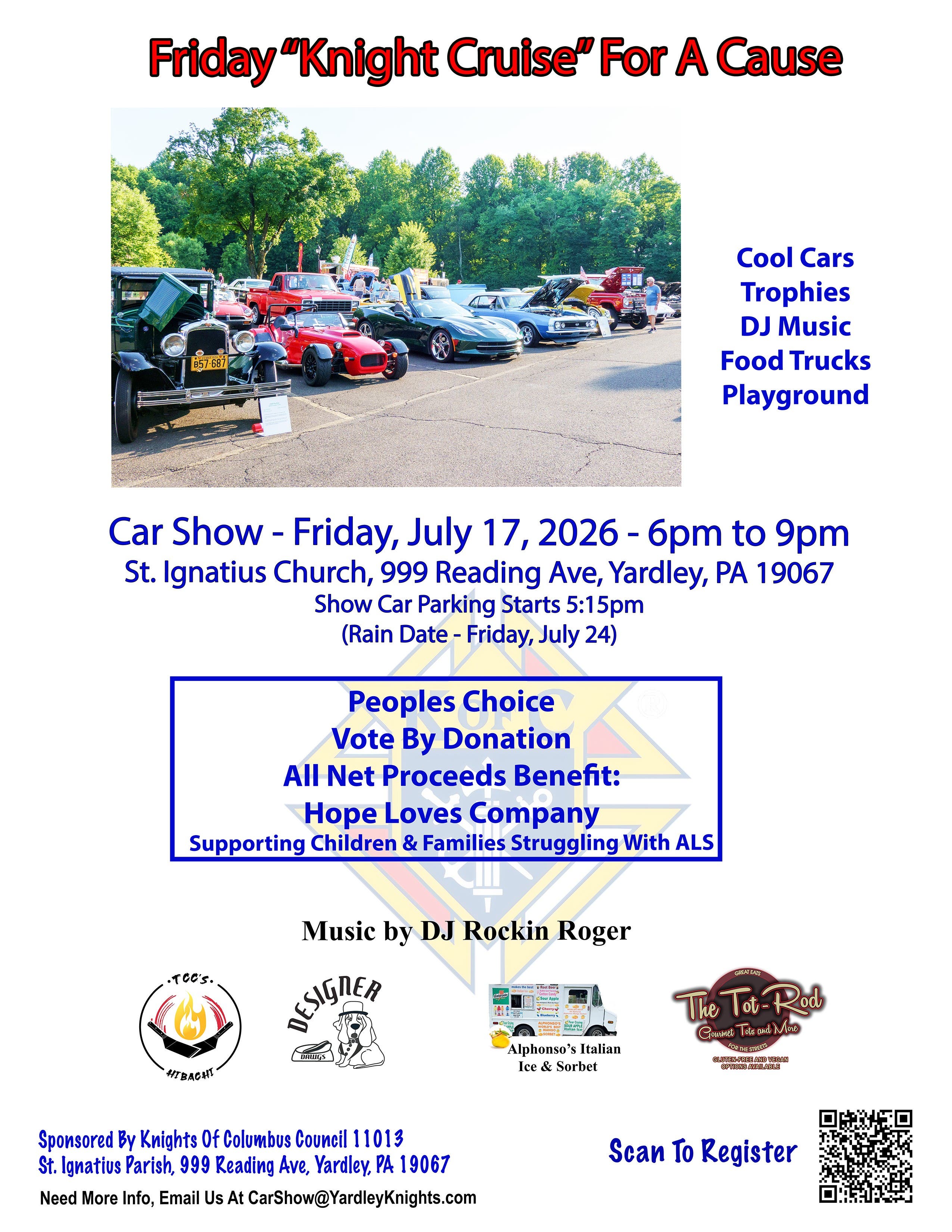 3rd ANNUAL CHARITY CAR SHOW - The Friday "Knight Cruise" for a Cause