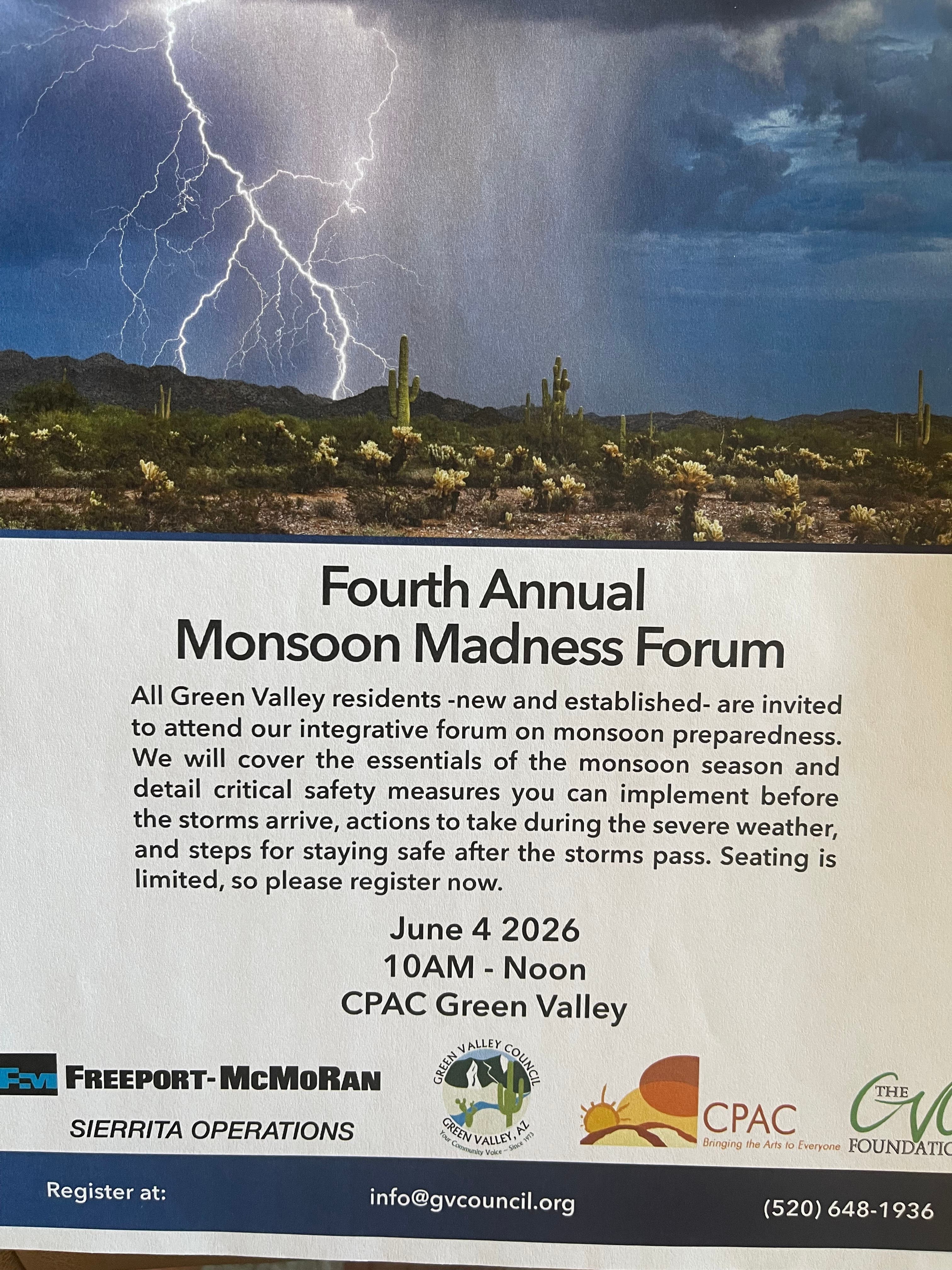 Fourth Annual Monsoon Madness Forum