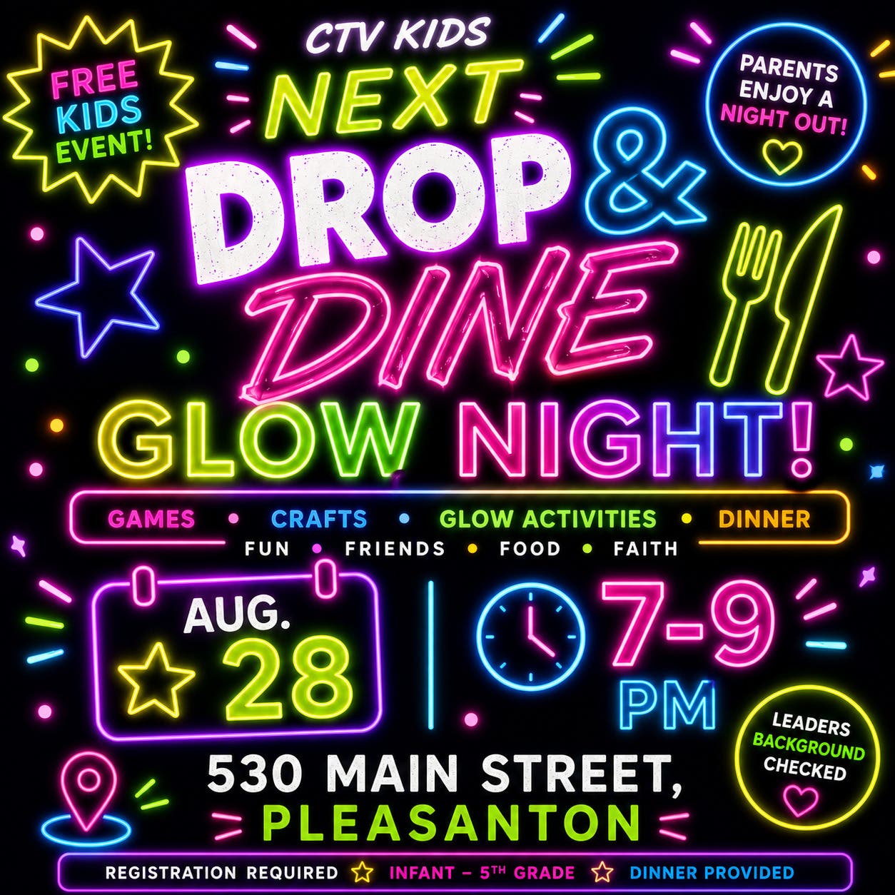 Drop & Dine - Glow Party