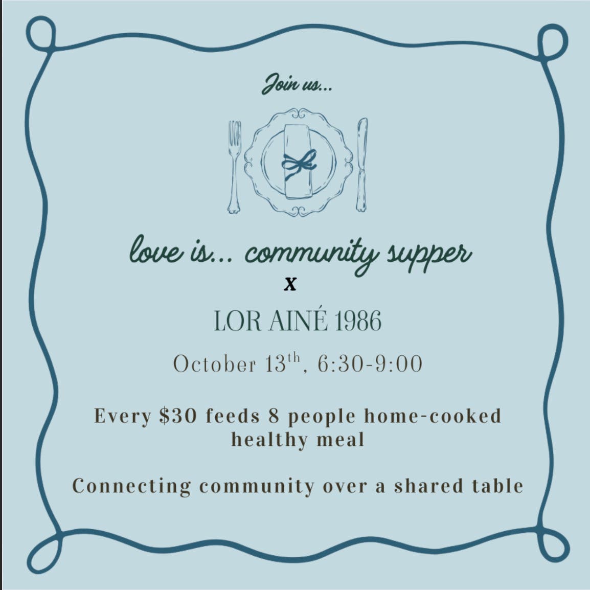 💙love is... community supper