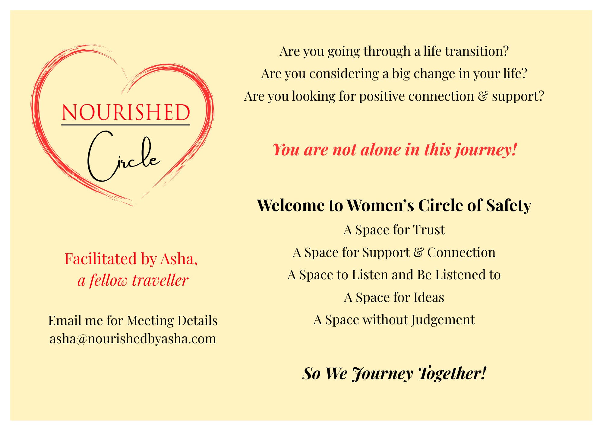 Nourished Circle - A Women's Circle of Safety