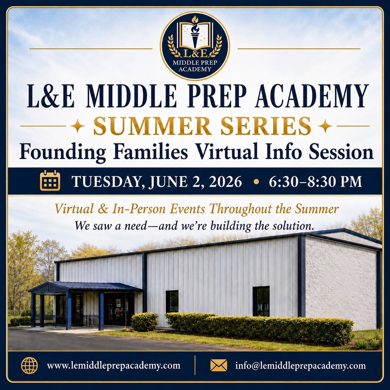 L&E Middle Prep Academy Founding Families Info Session