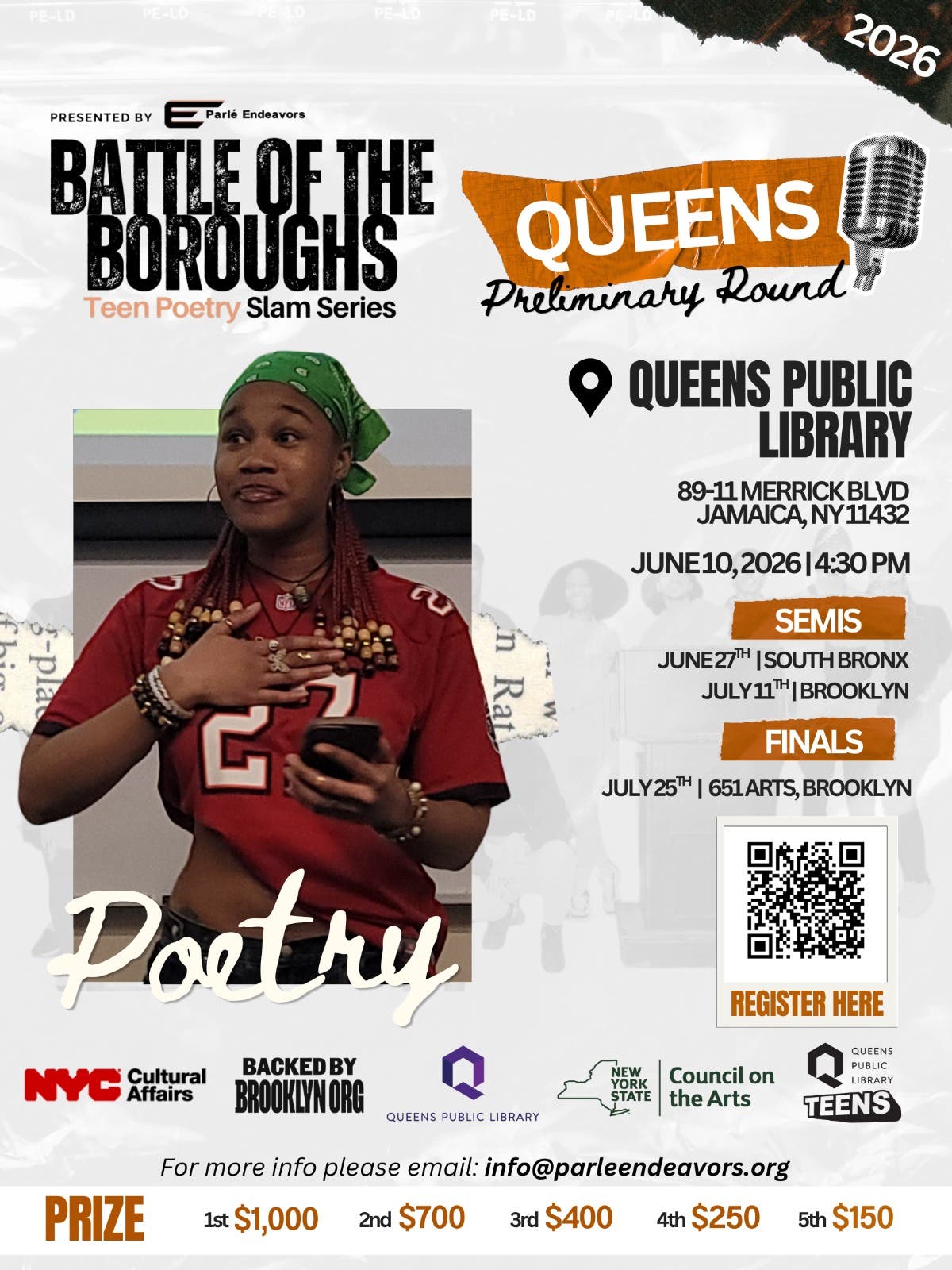 Battle of the Boroughs Teen Poetry Slam Queens Preliminaries