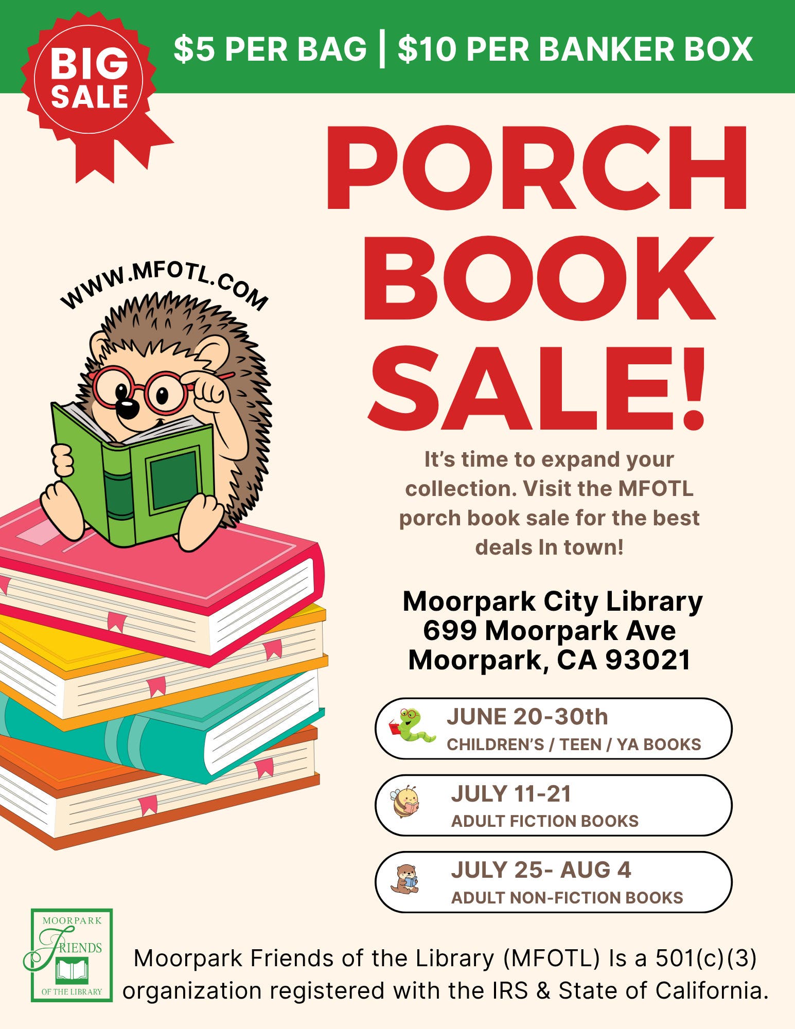 Porch Book Sale!