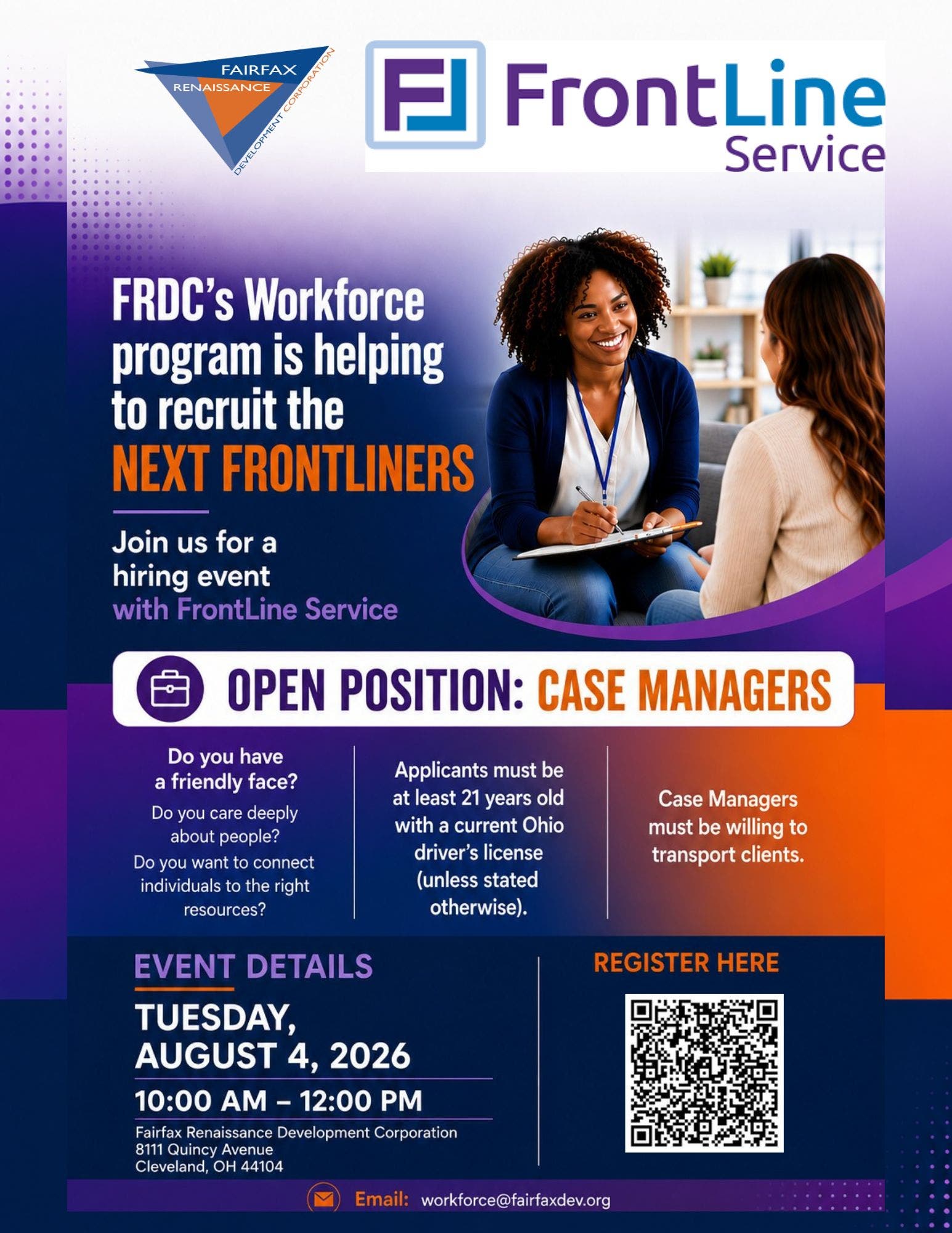 FrontLine Hiring Event @ FRDC