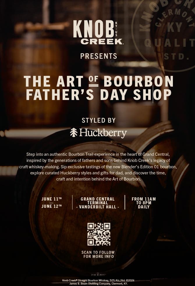 Knob Creek Presents ‘The Art of Bourbon Father’s Day Shop,’ Styled by Huckberry