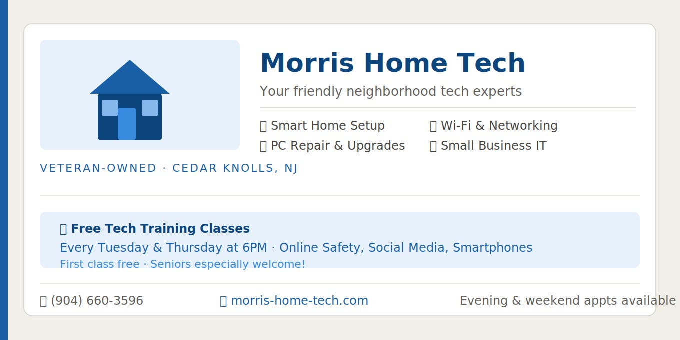 Local Veteran-Owned Tech Help — Now Serving Morris County!