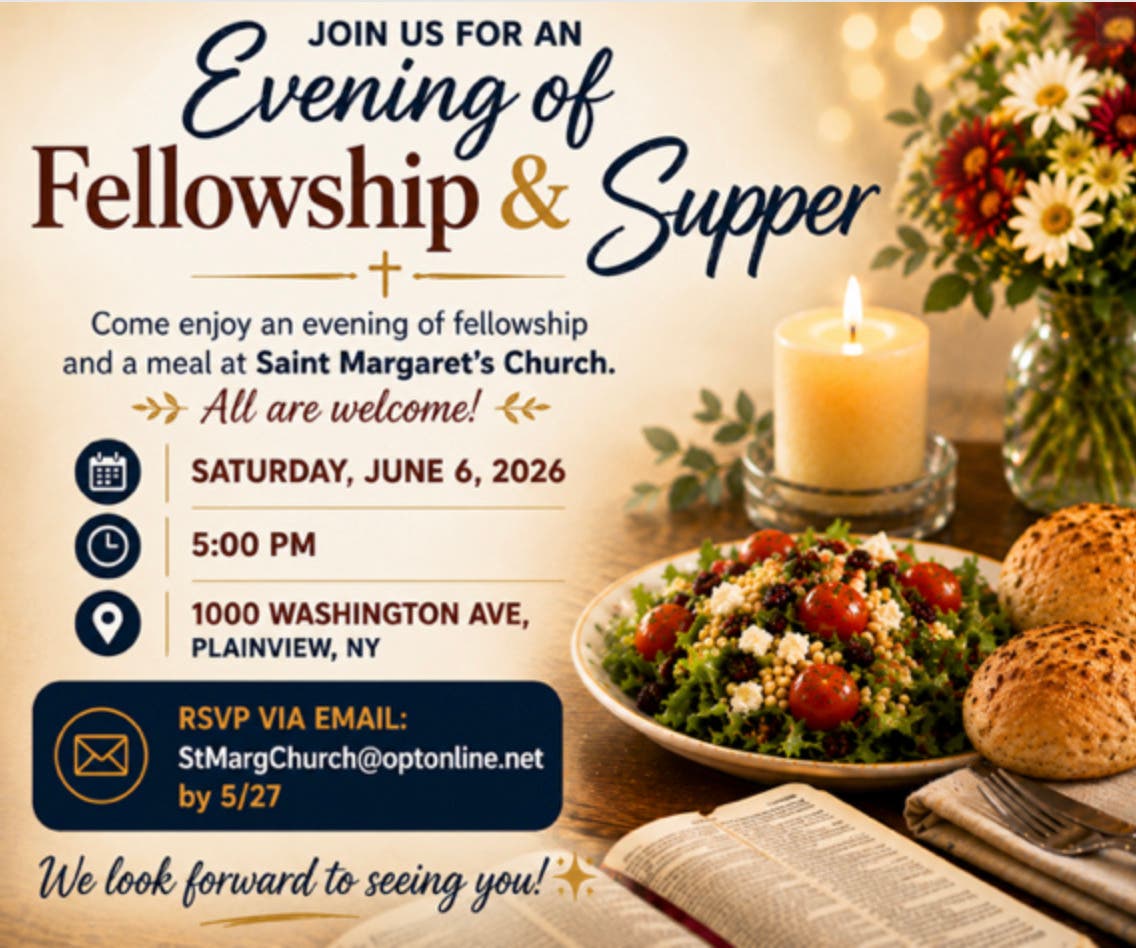 Invitation to Fellowship & Supper at St. Margaret's Church