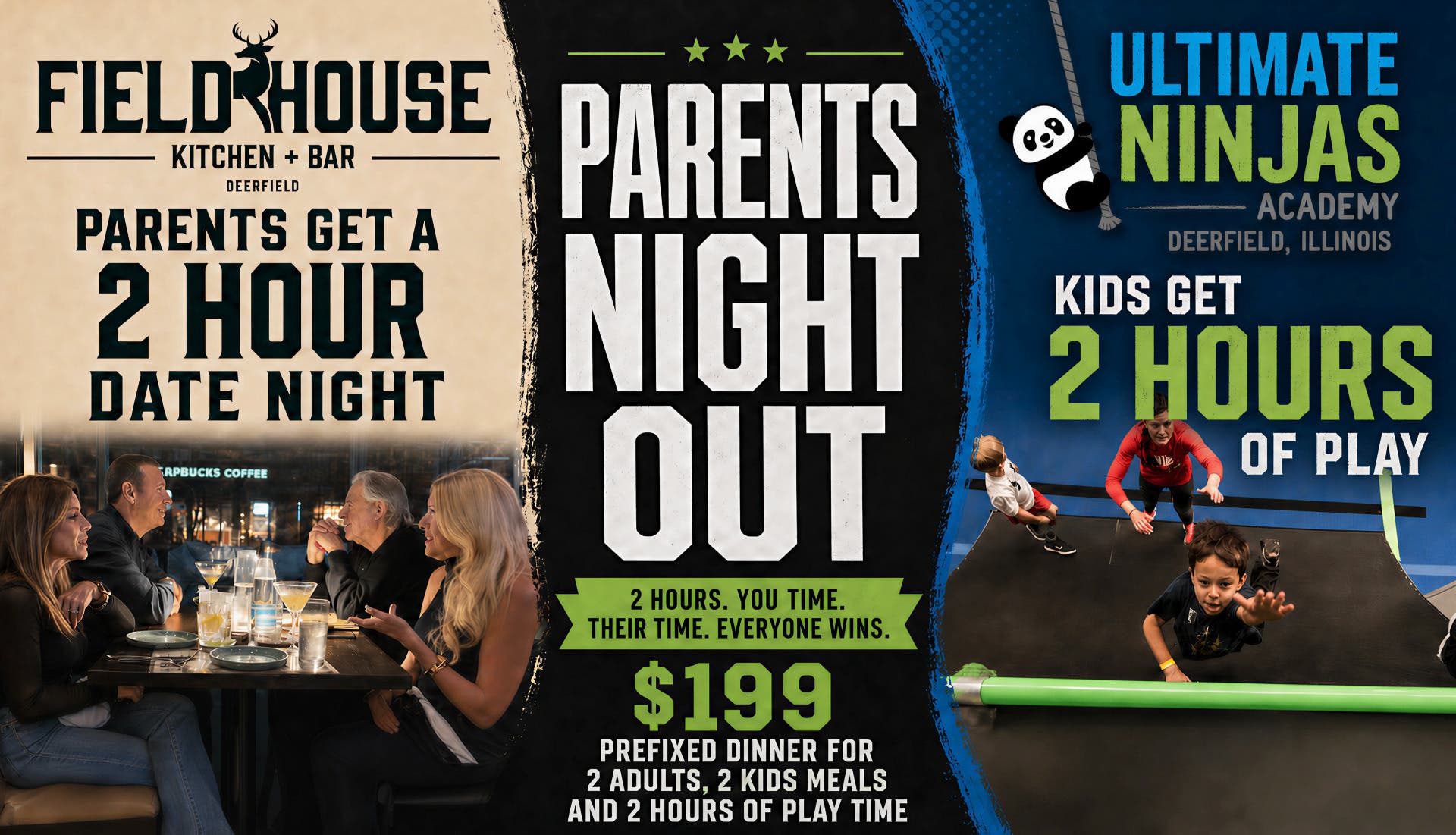 Parents Night Out at Field House & Ultimate Ninjas Academy Deerfield