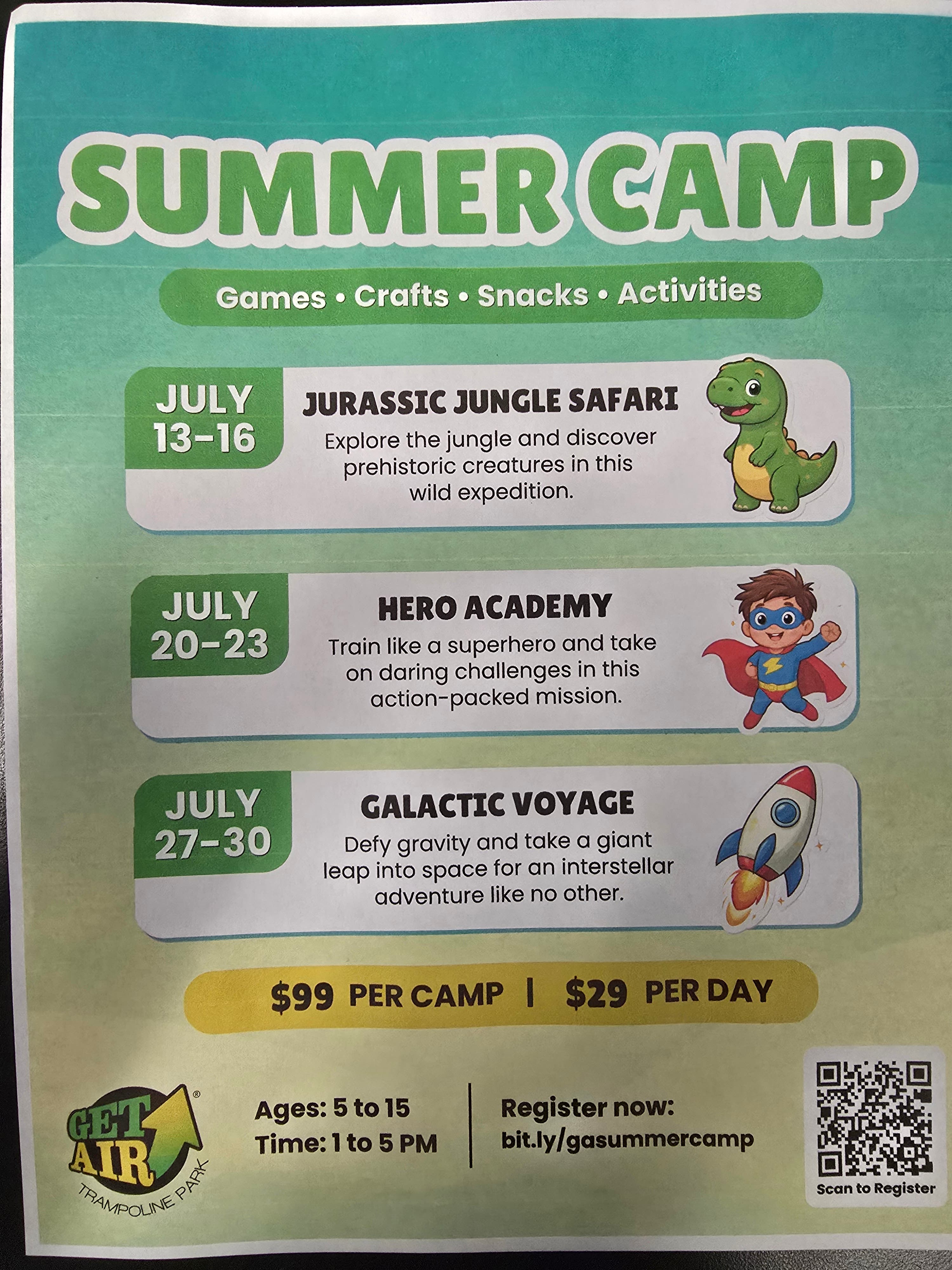 Glen Burnie Get Air Trampoline Park Summer Camp
