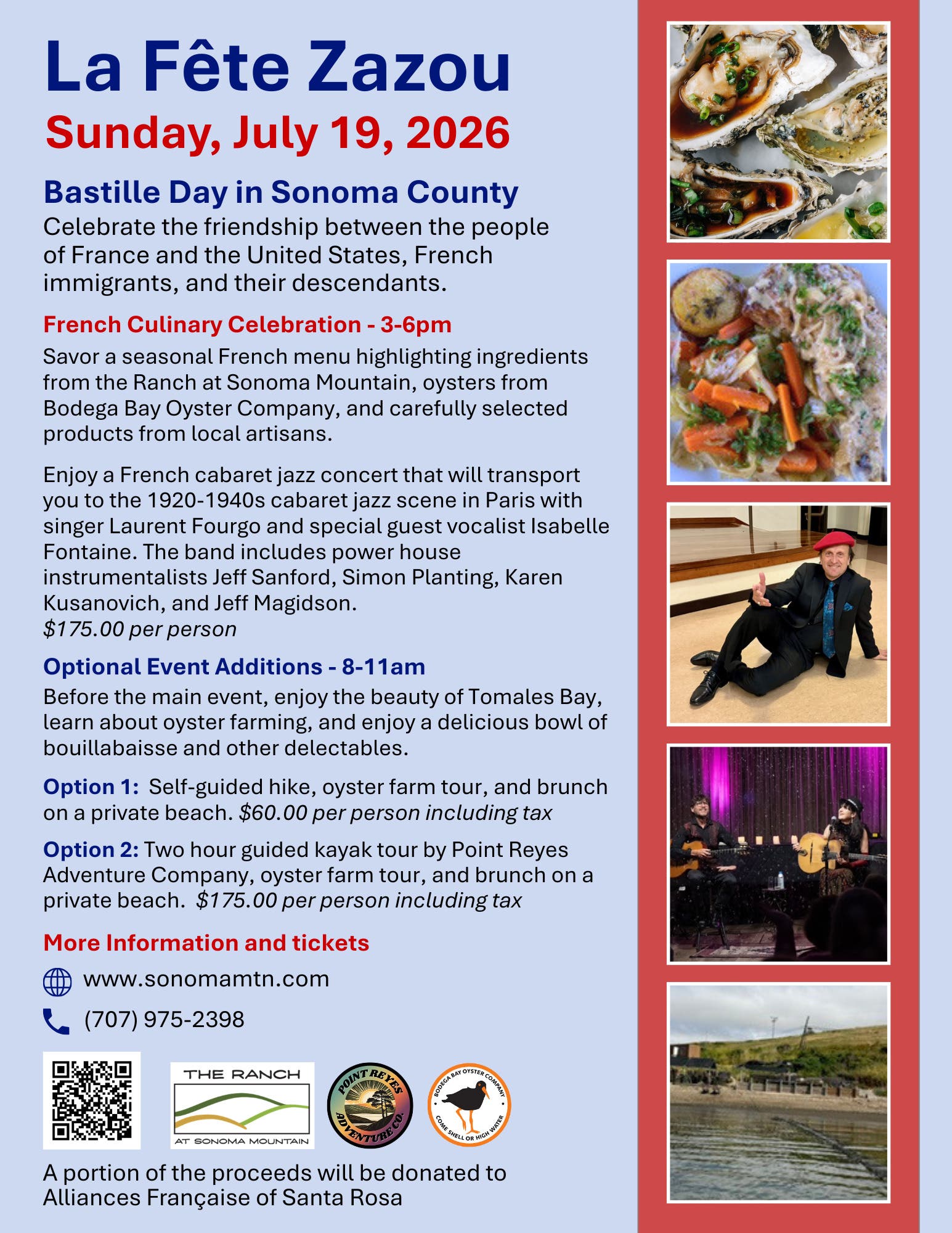 “La Fête Zazou” – A Live Cabaret Jazz and French Culinary Celebration