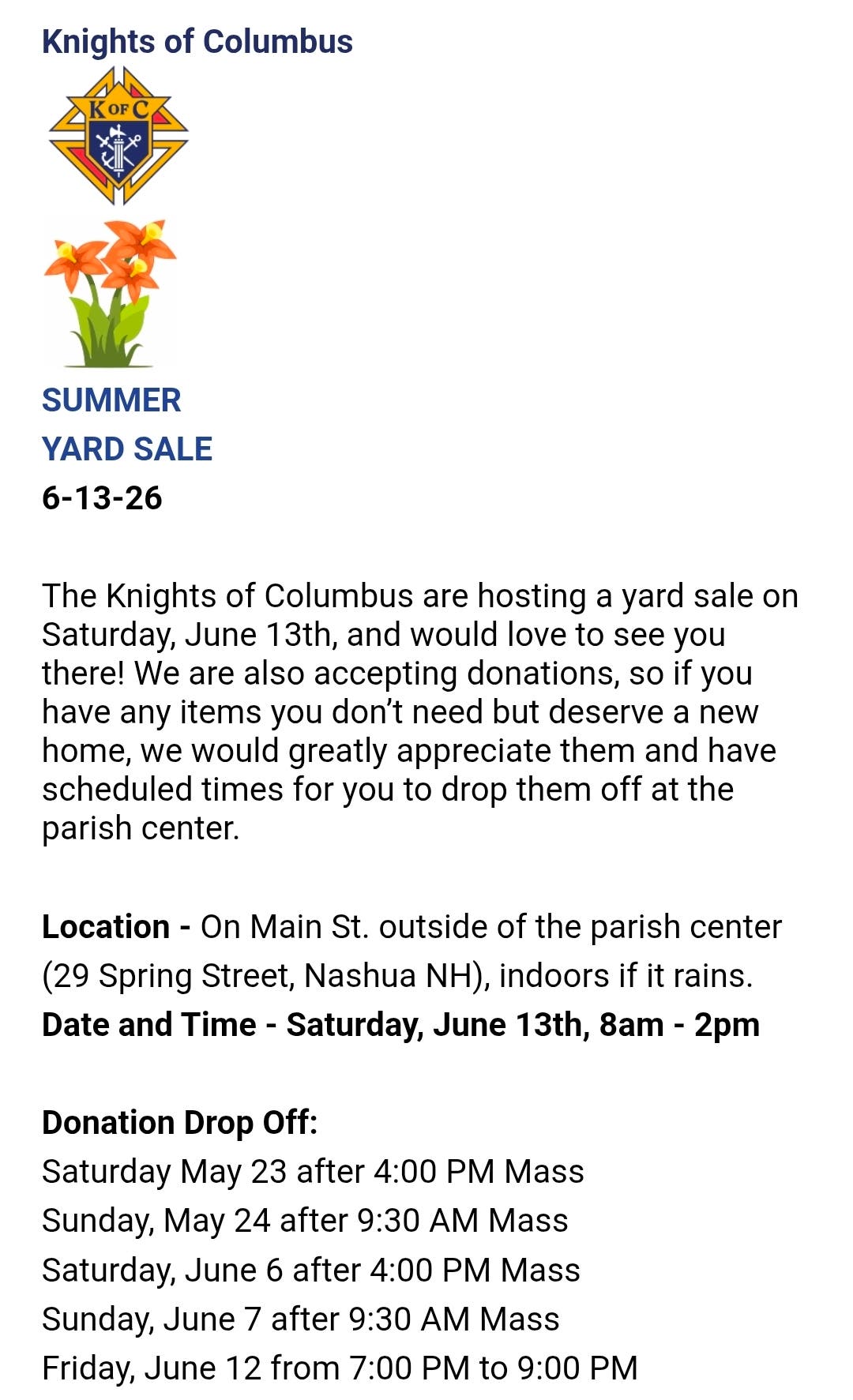 Yard Sale