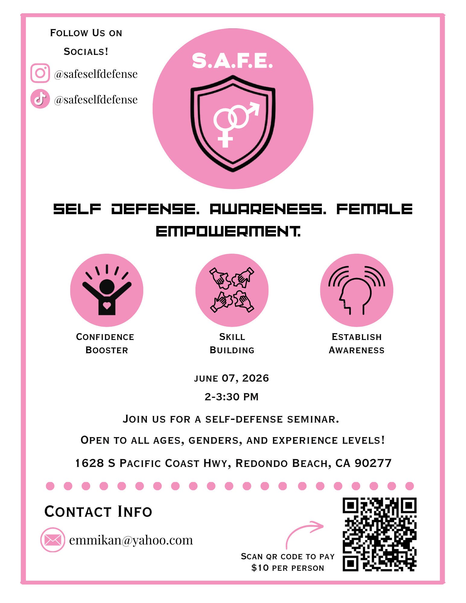 S.A.F.E. Self-Defense Seminar