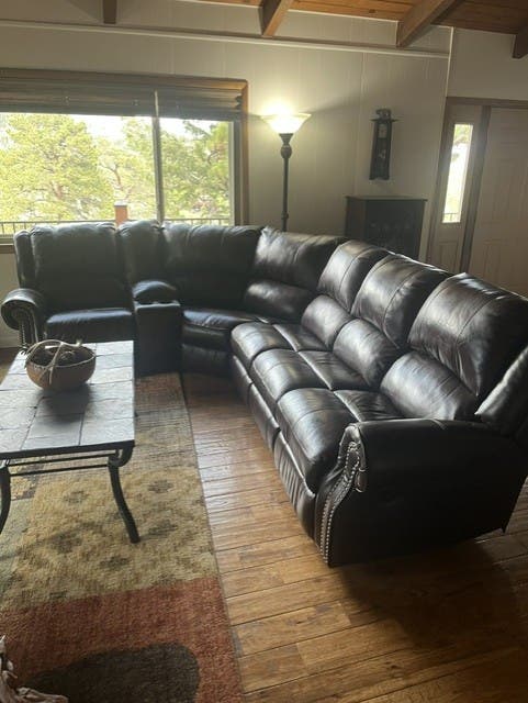 Free leather sectional couch