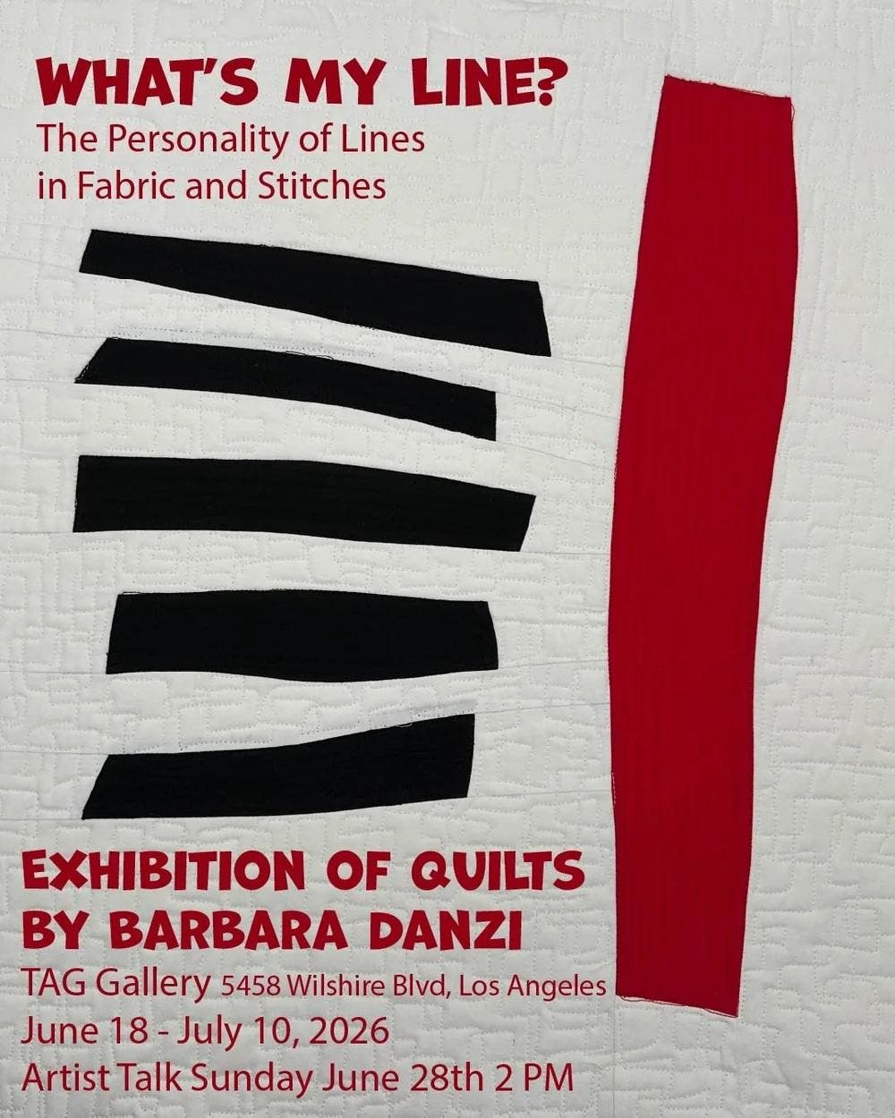 What's My Line? The Personality of Line in Fabric and Stitches
