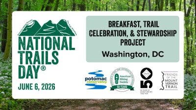 National Trails Day® volunteer project and celebration with breakfast, giveaways