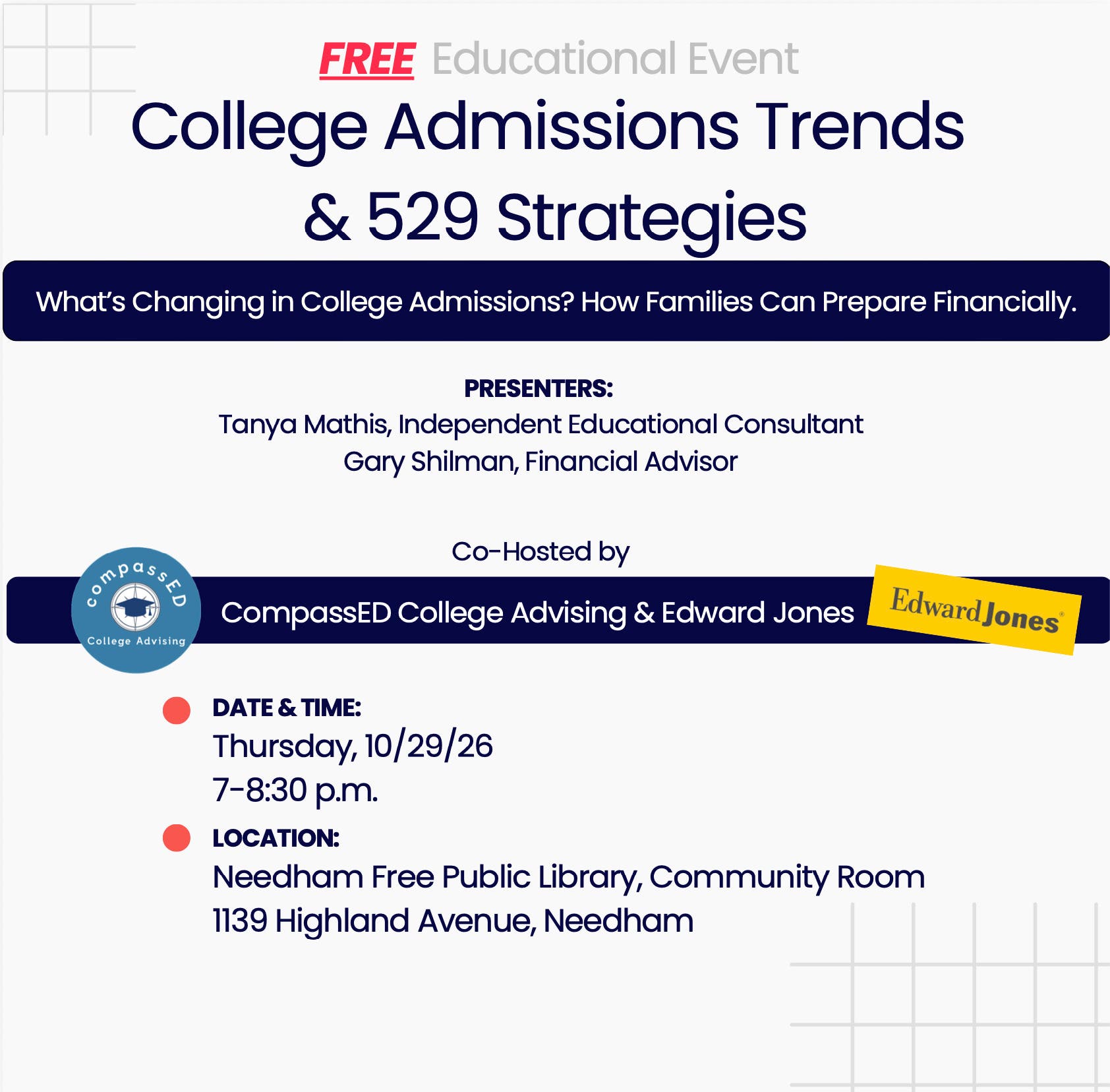 FREE Educational Event: College Admissions Trends & 529 Strategies