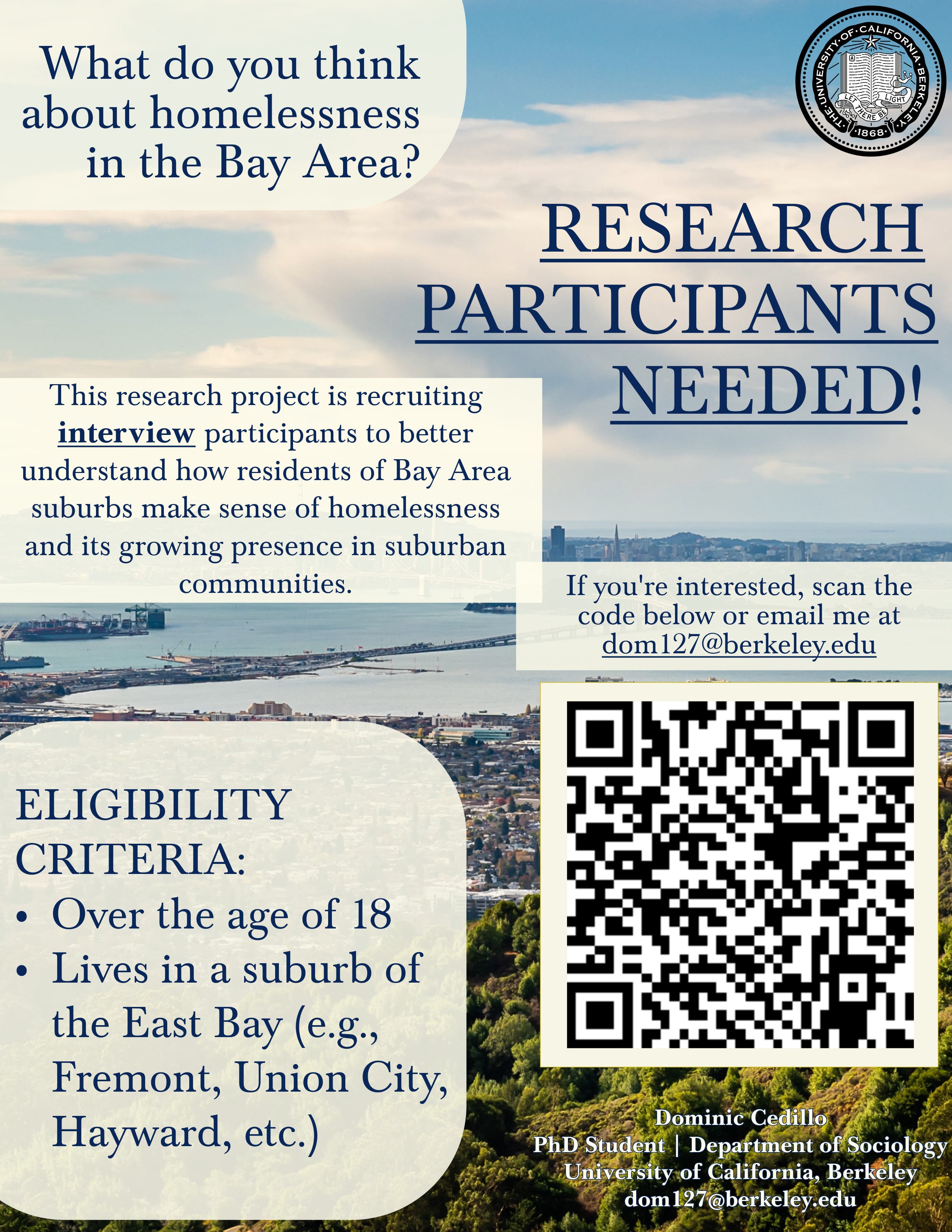 Interviewees needed! What do you think about homelessness in the Bay Area?