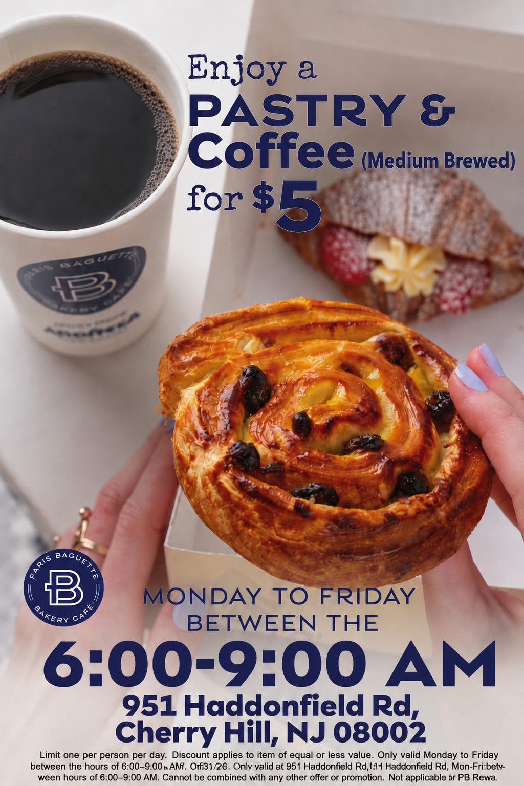 Start Your Day Right: $5 Breakfast Special at Paris Baguette (Cherry Hill)