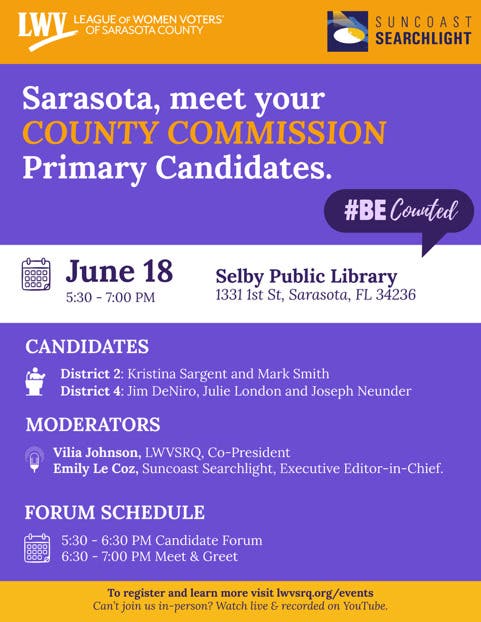 Sarasota County Commission Districts 2 & 4 Candidate Forum