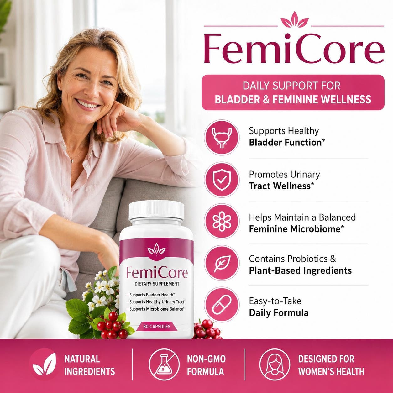 For Women's Better Urinary And Bladder Health: FemiCore