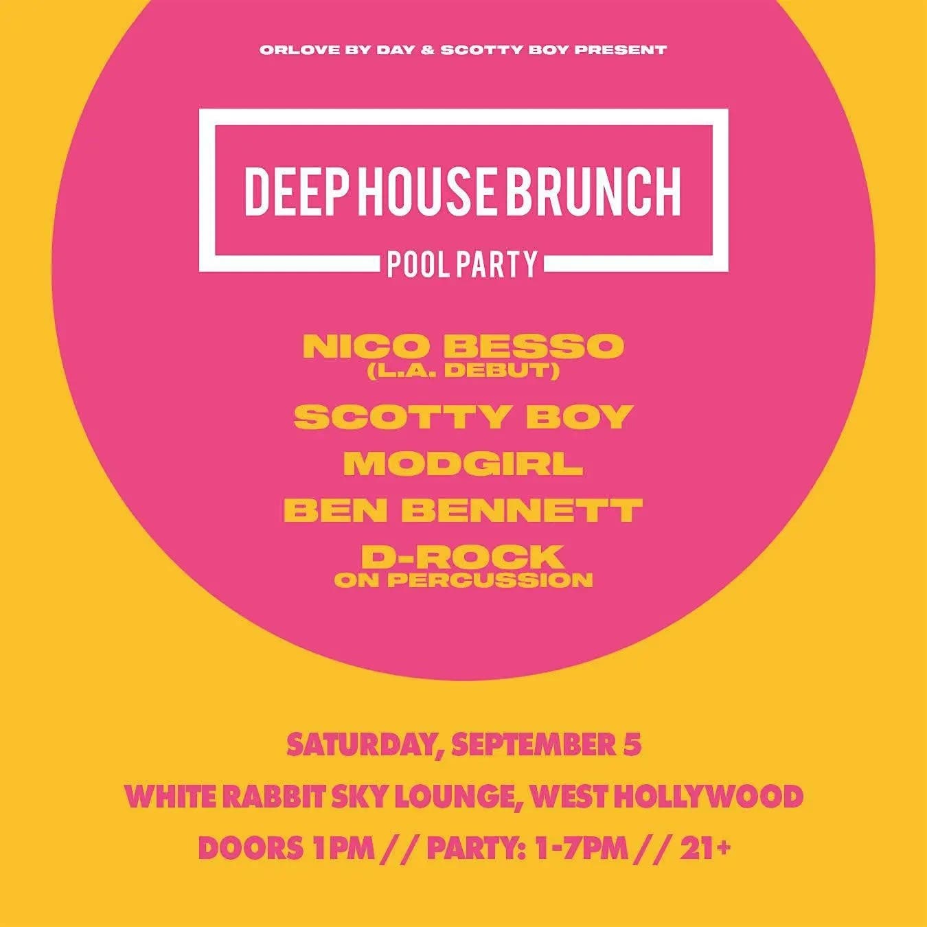 Deep House Brunch Pool Party [Labor Day Saturday]