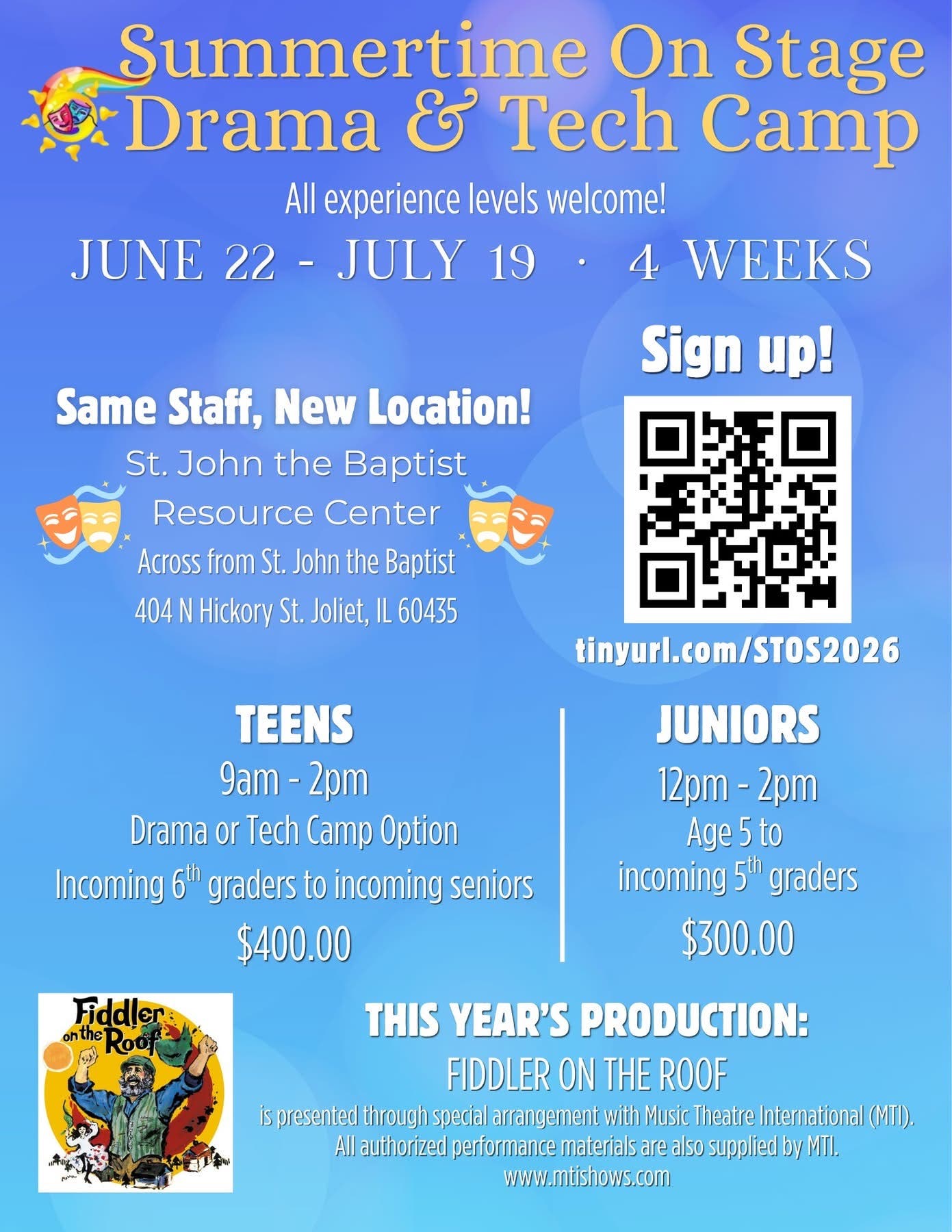 Summertime On Stage Drama & Tech Camp