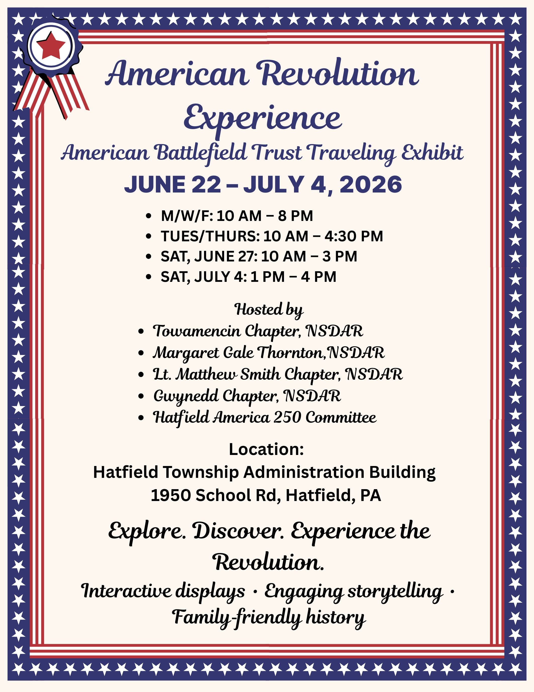 American Revolution Experience Traveling Exhibit