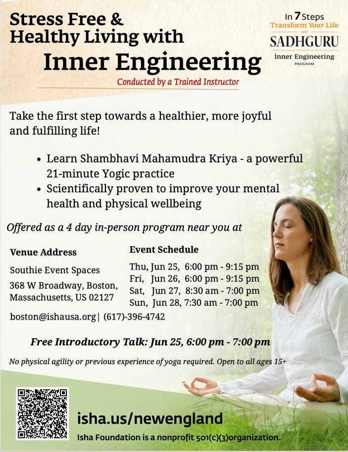 Stress Free & Healthy Living With Inner Engineering