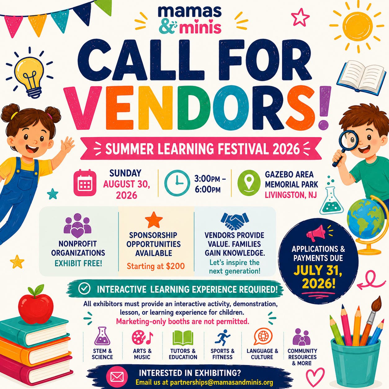 Mamas and Minis Seeks Vendors for 2026 Summer Learning Festival in Livingston