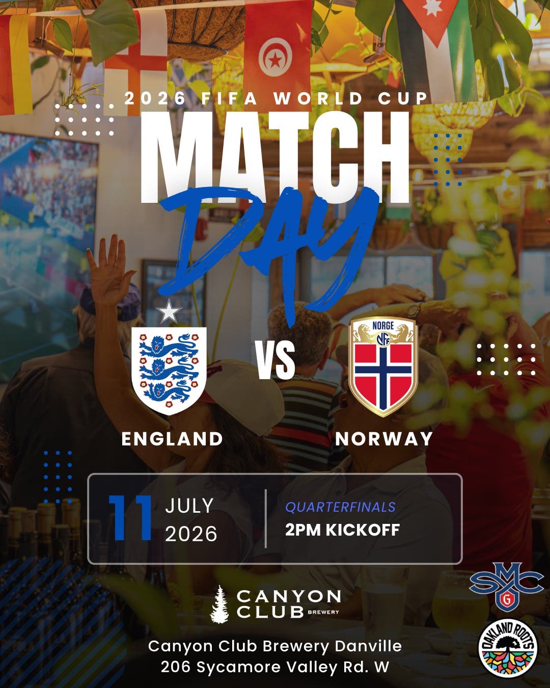 World Cup Watch Party Quarter-Final Match: England VS Norway