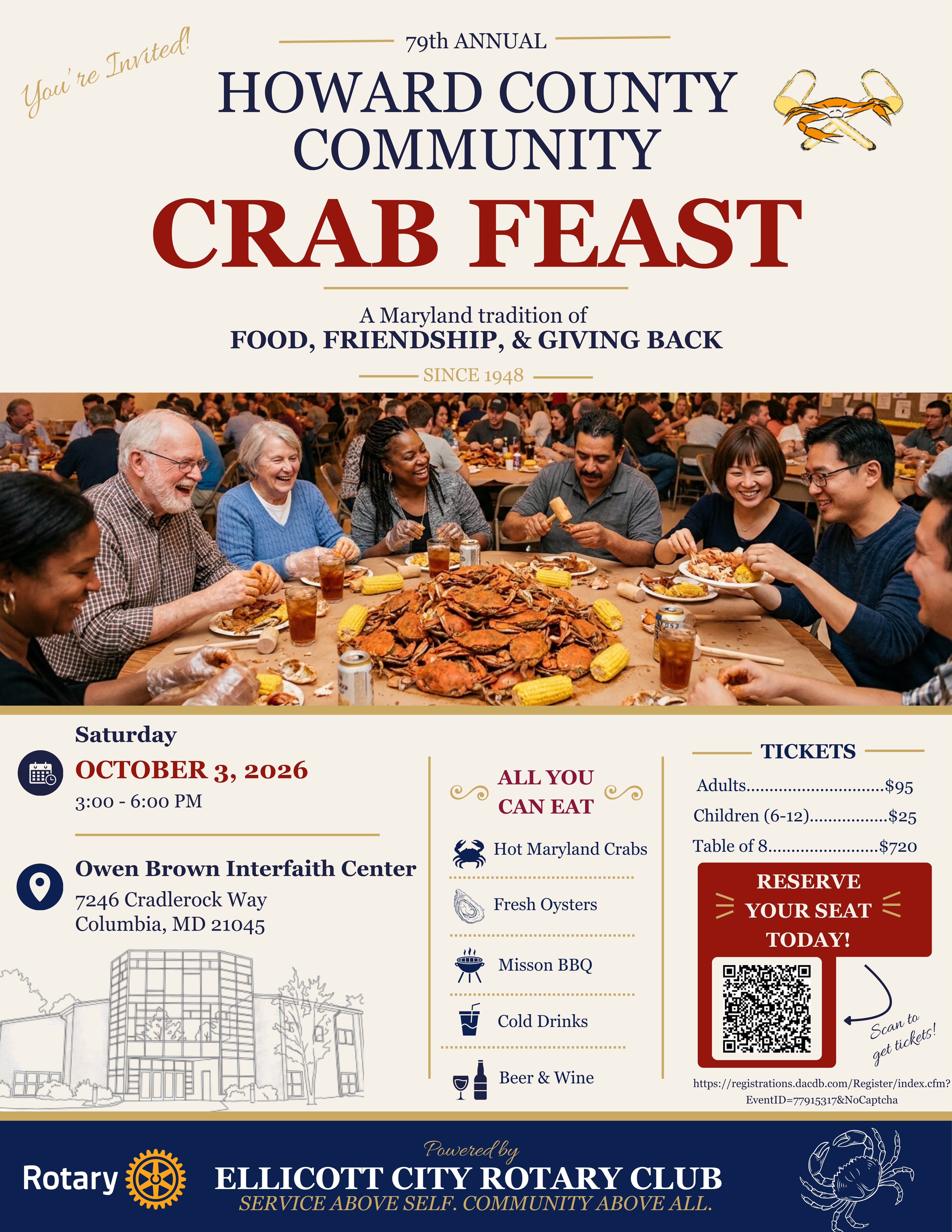 79th Annual Howard County Community Crab Feast!